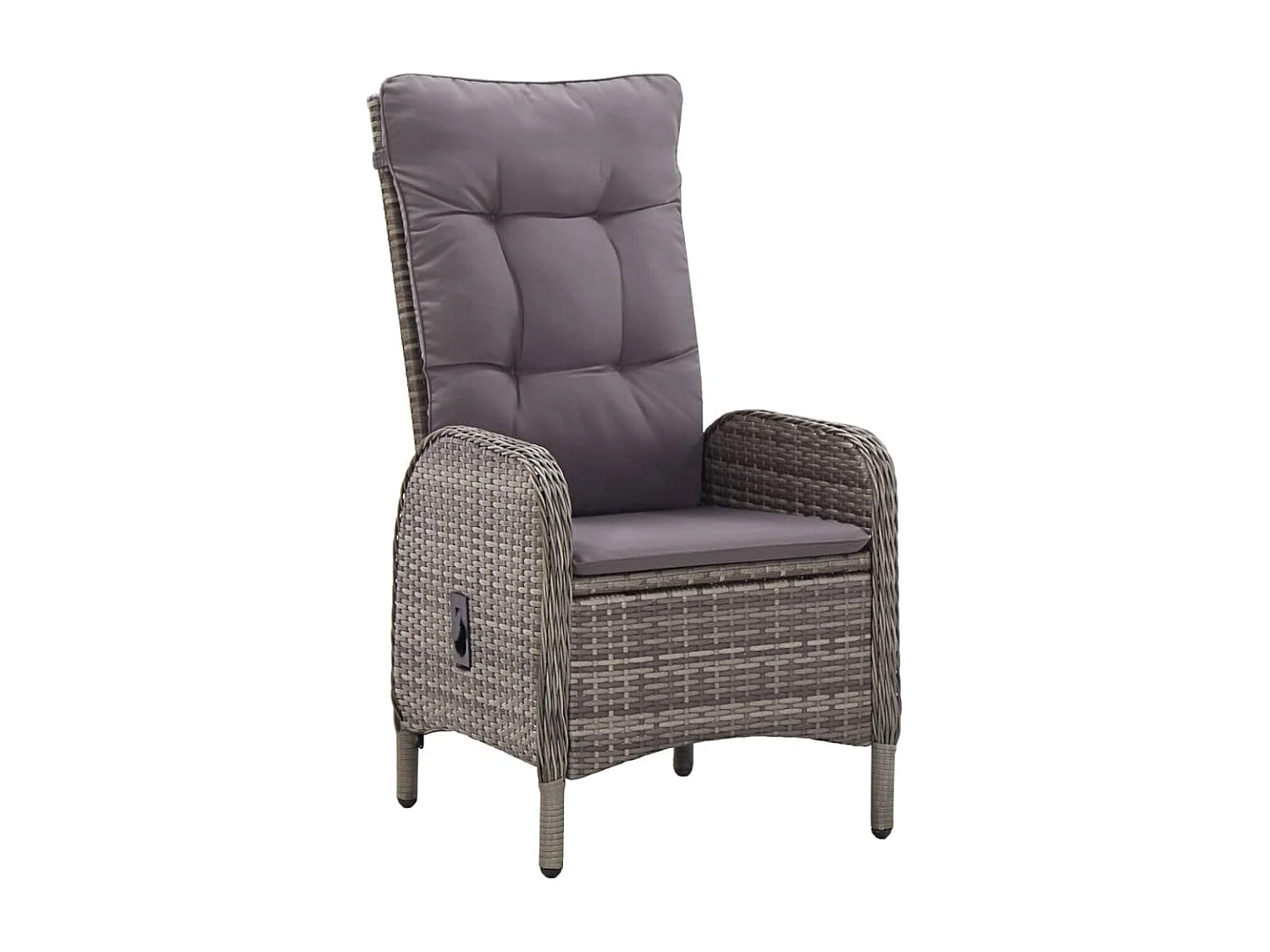 Mobilier de bistro de jardin 3 pcs Résine tressée Gris GFDF40752