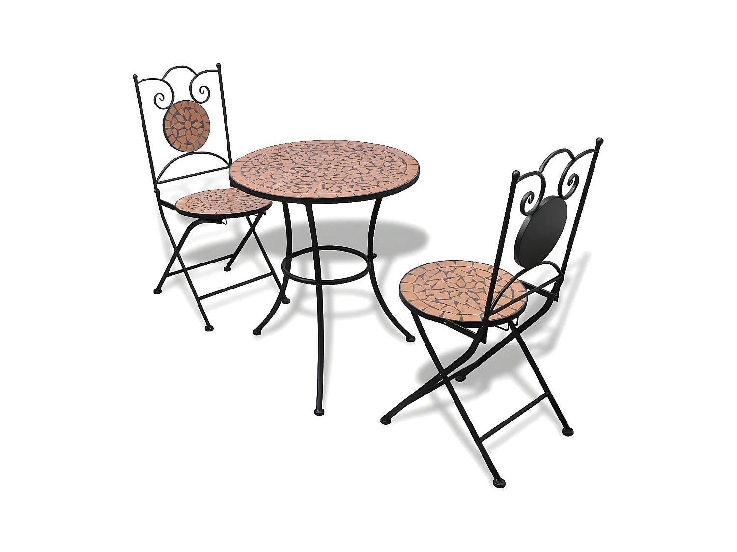 Mobilier de bistro 3 pcs Carreaux céramiques Terre cuite GFDF78023