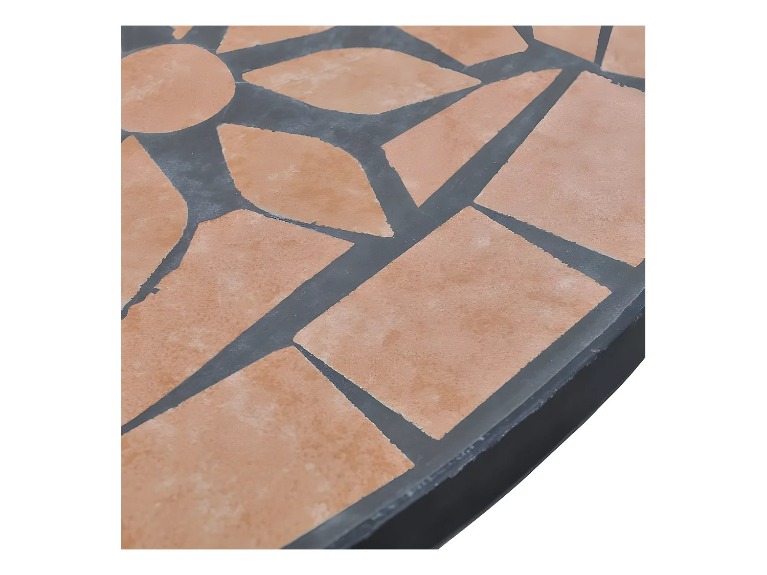 3 pzas Comedor de jardín con mosaico terracota KOW82341