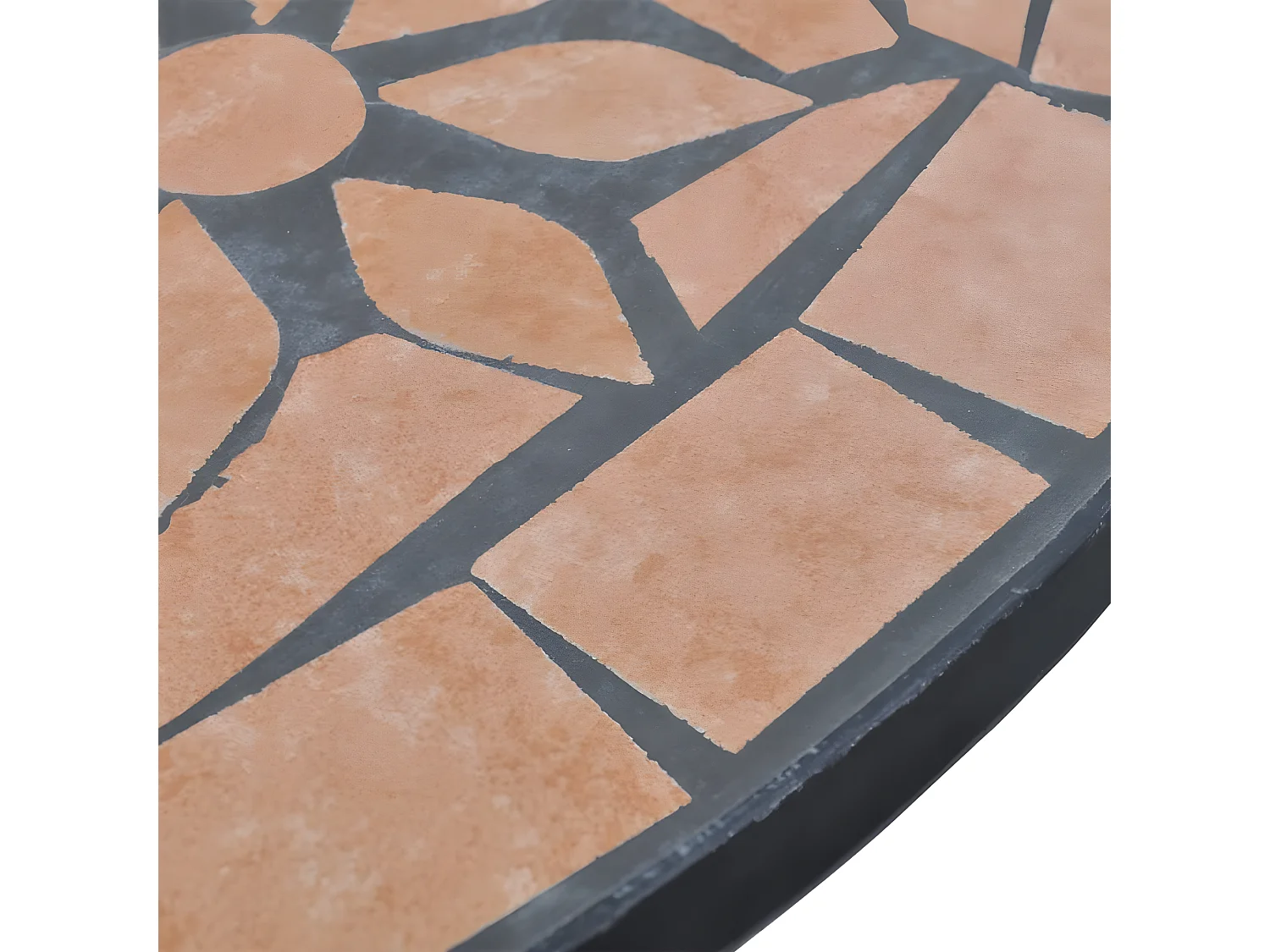 3-delige Bistroset keramische tegel terracotta NL339154