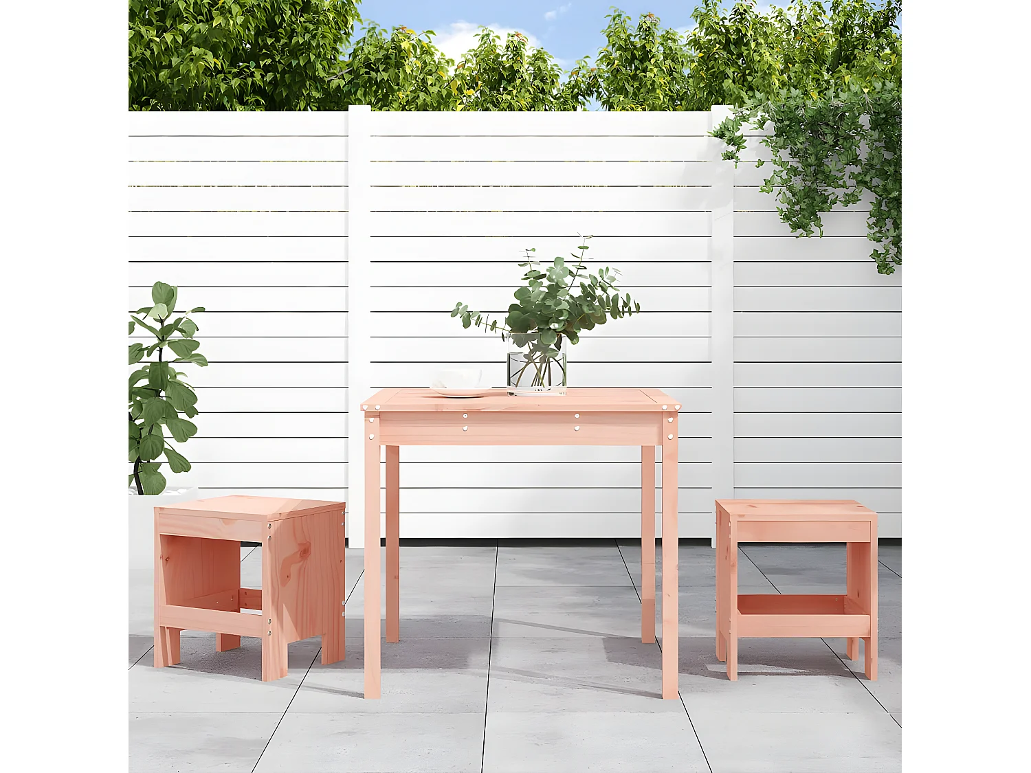 Ensemble de bistrot de jardin 3 pcs bois massif Douglas GFDF81564