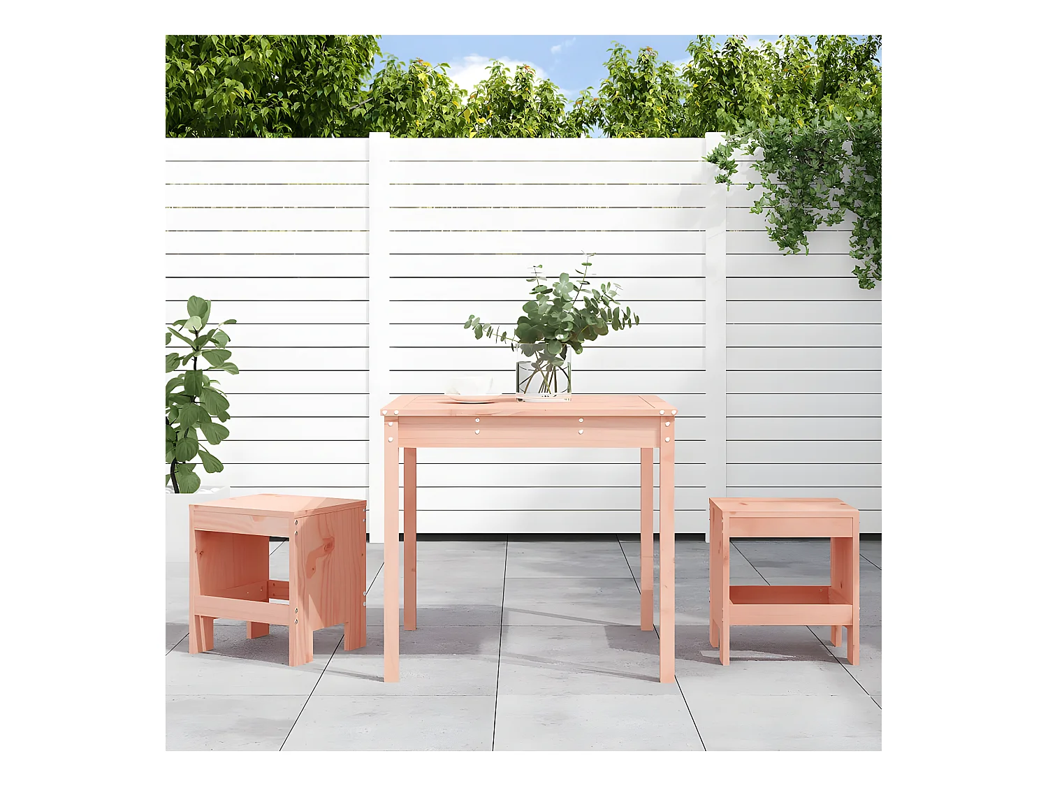 Ensemble de bistrot de jardin 3 pcs bois massif Douglas GFDF81564