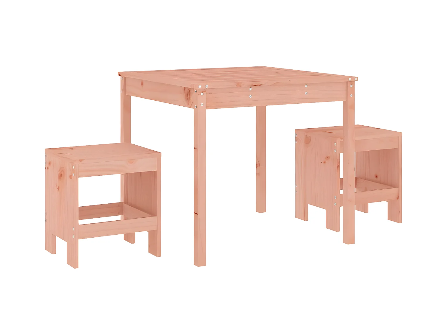 3 pzas Comedor de jardín madera maciza Douglas KOW84752