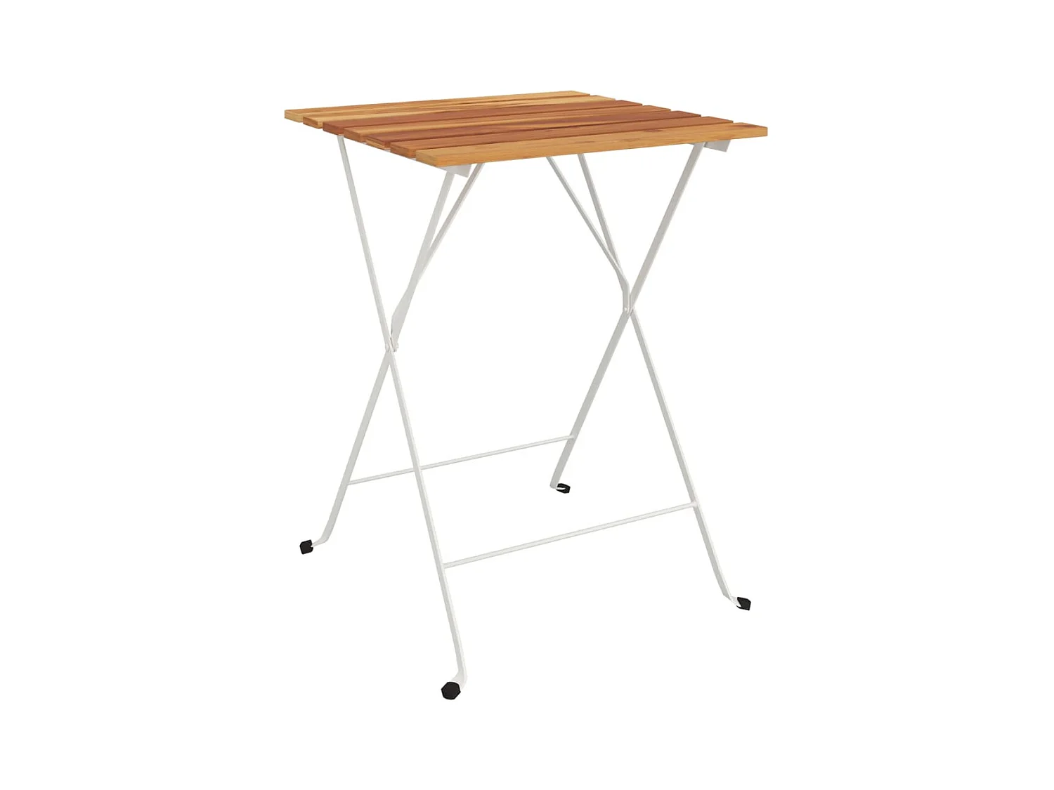 Ensemble de bistro pliable 3 pcs Bois d'acacia solide et acier GFDF87392