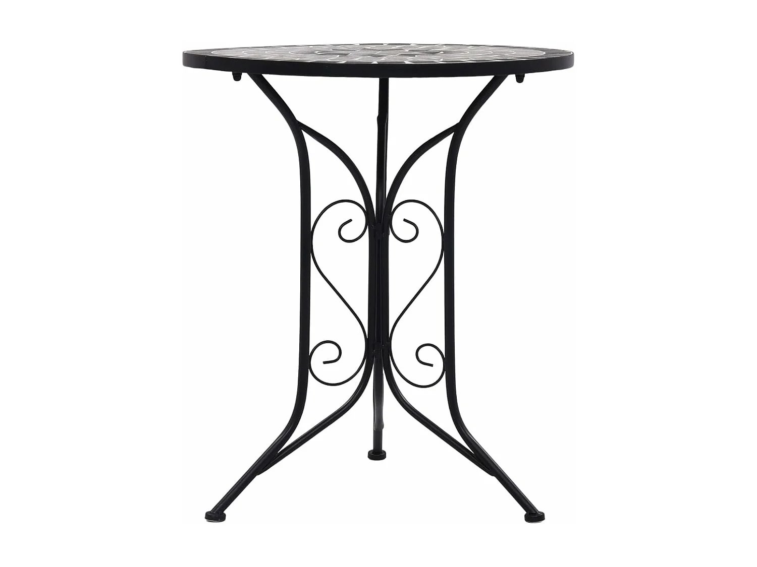 Mobilier de bistro 3 pcs mosaïque Carreaux céramiques Gris GFDF19855