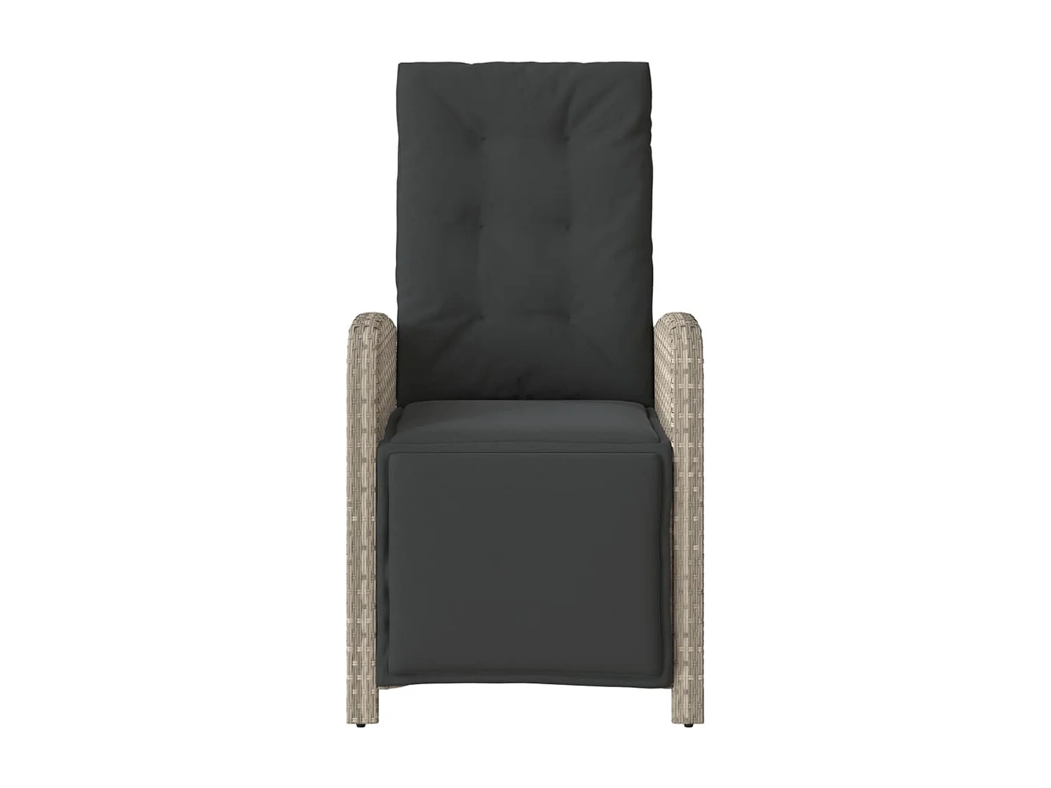 Ensemble de bistro 3 pcs et coussins gris clair résine tressée GFDF44658