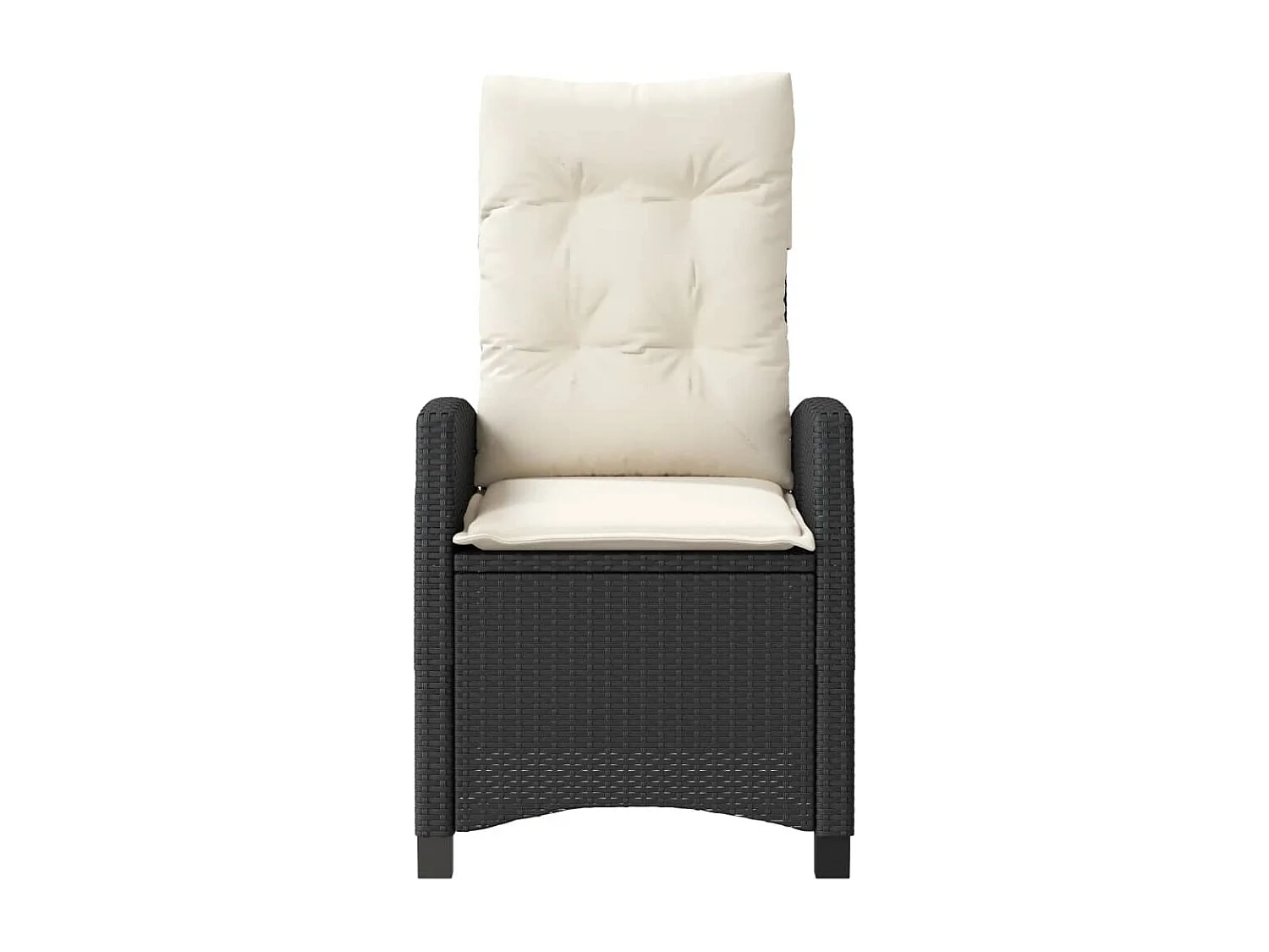 Ensemble de bistro 3 pcs avec coussins noir résine tressée GFDF80712