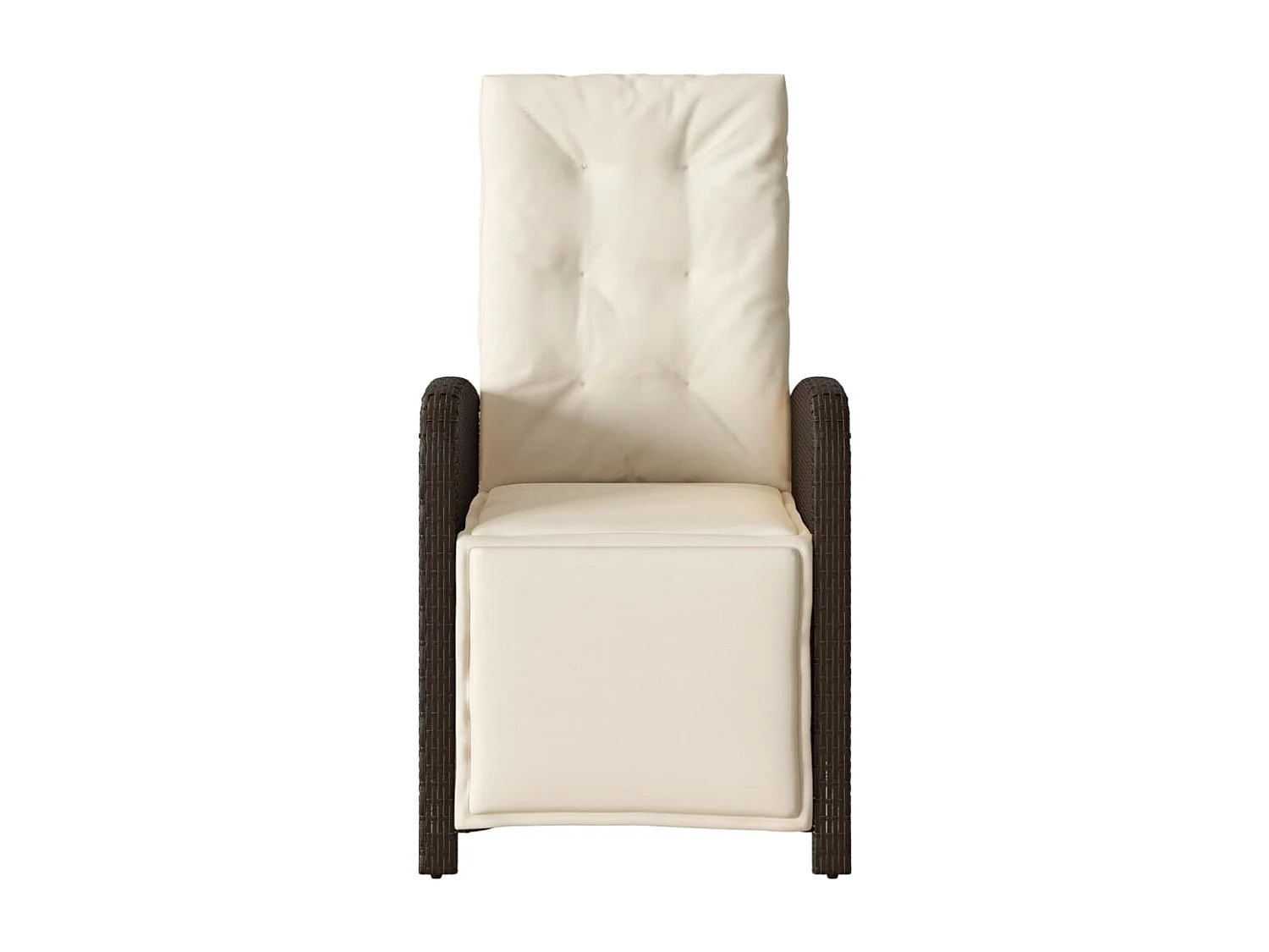 Ensemble de bistro 3 pcs avec coussins marron résine tressée GFDF45399