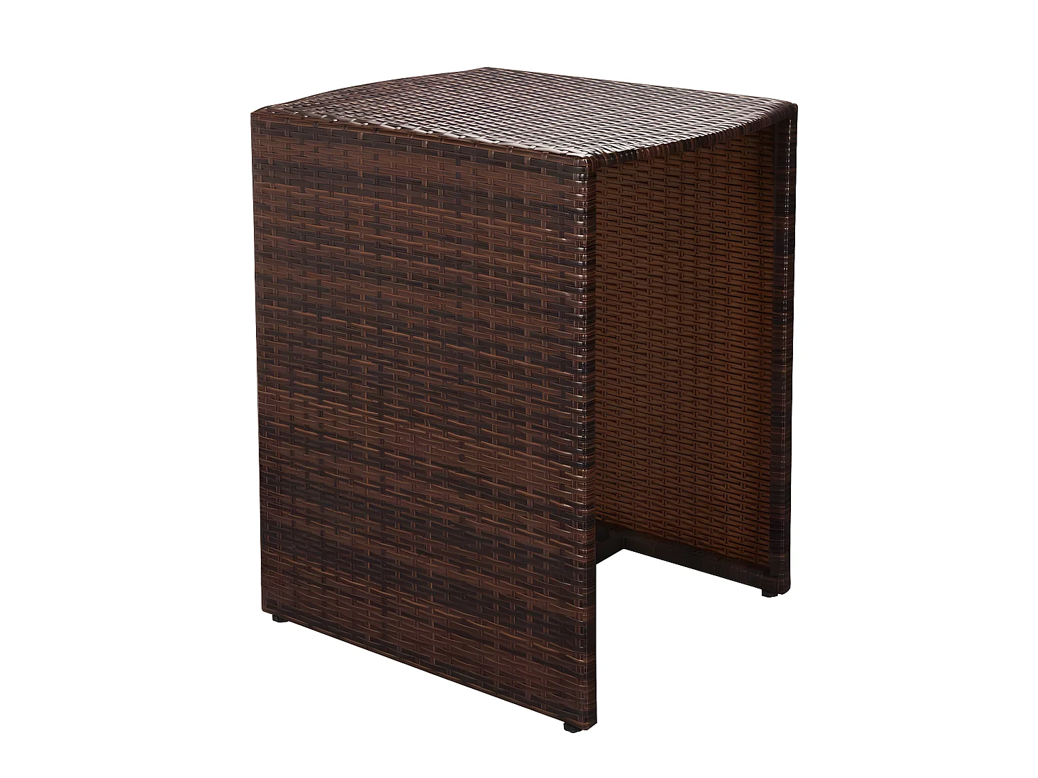 3-delige Bistroset met kussens poly rattan bruin NL982870