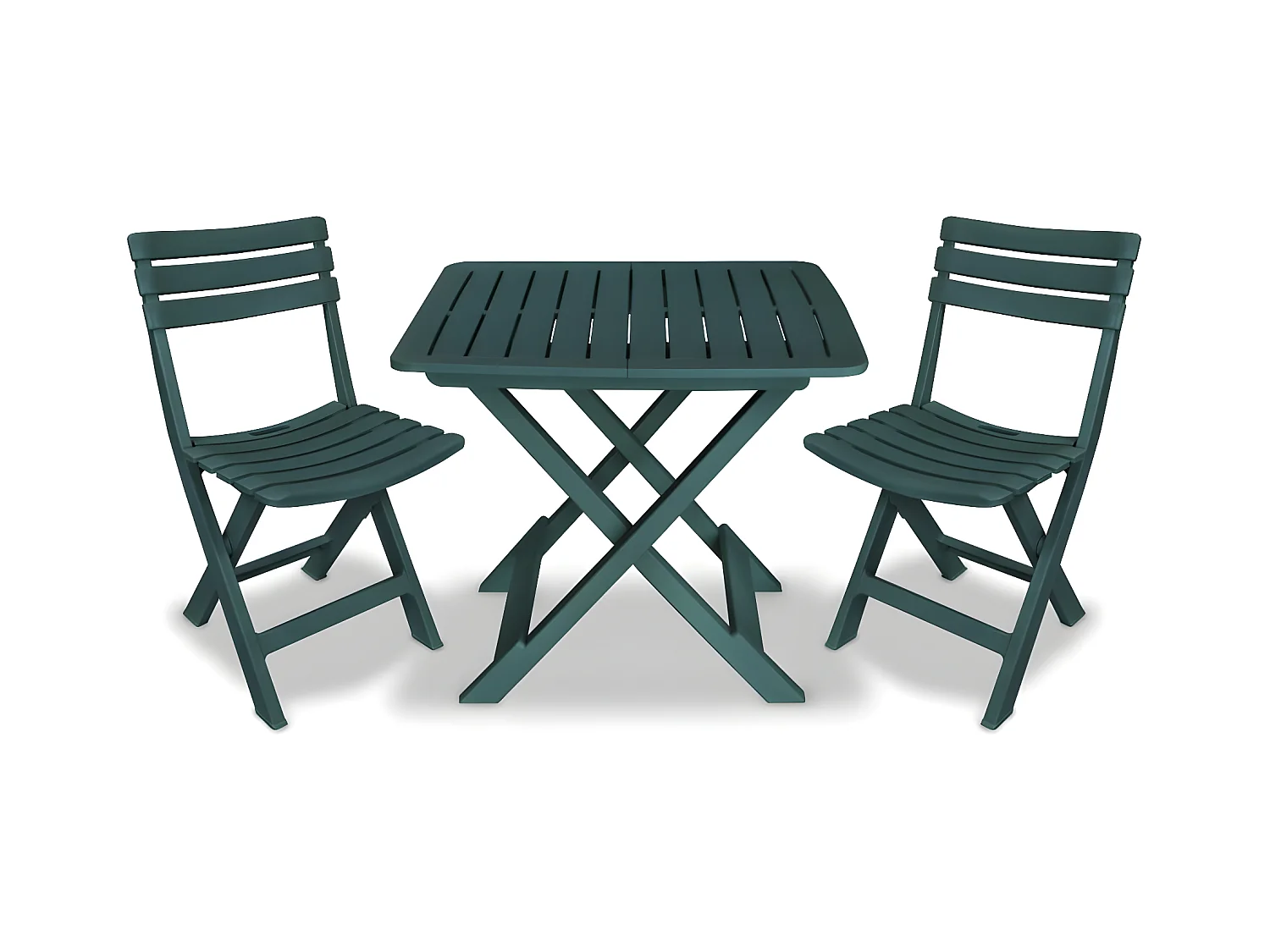 Ensemble de bistro pliable 3 pcs Plastique Vert GFDF28592