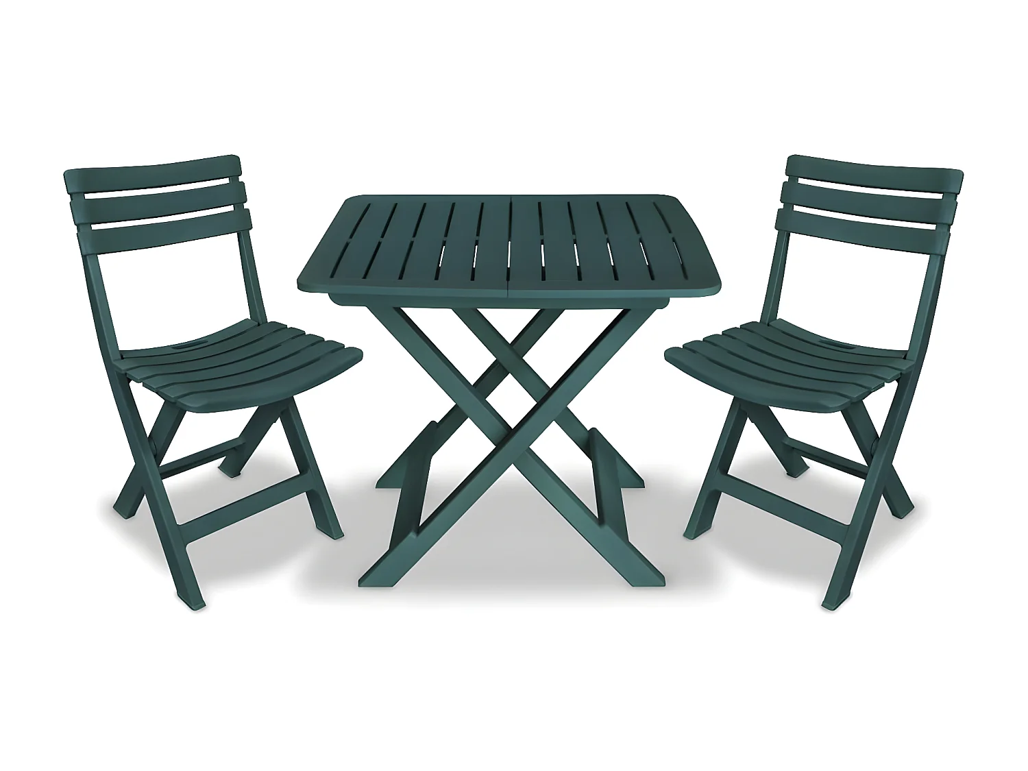3-delige Bistroset inklapbaar kunststof groen NL221531