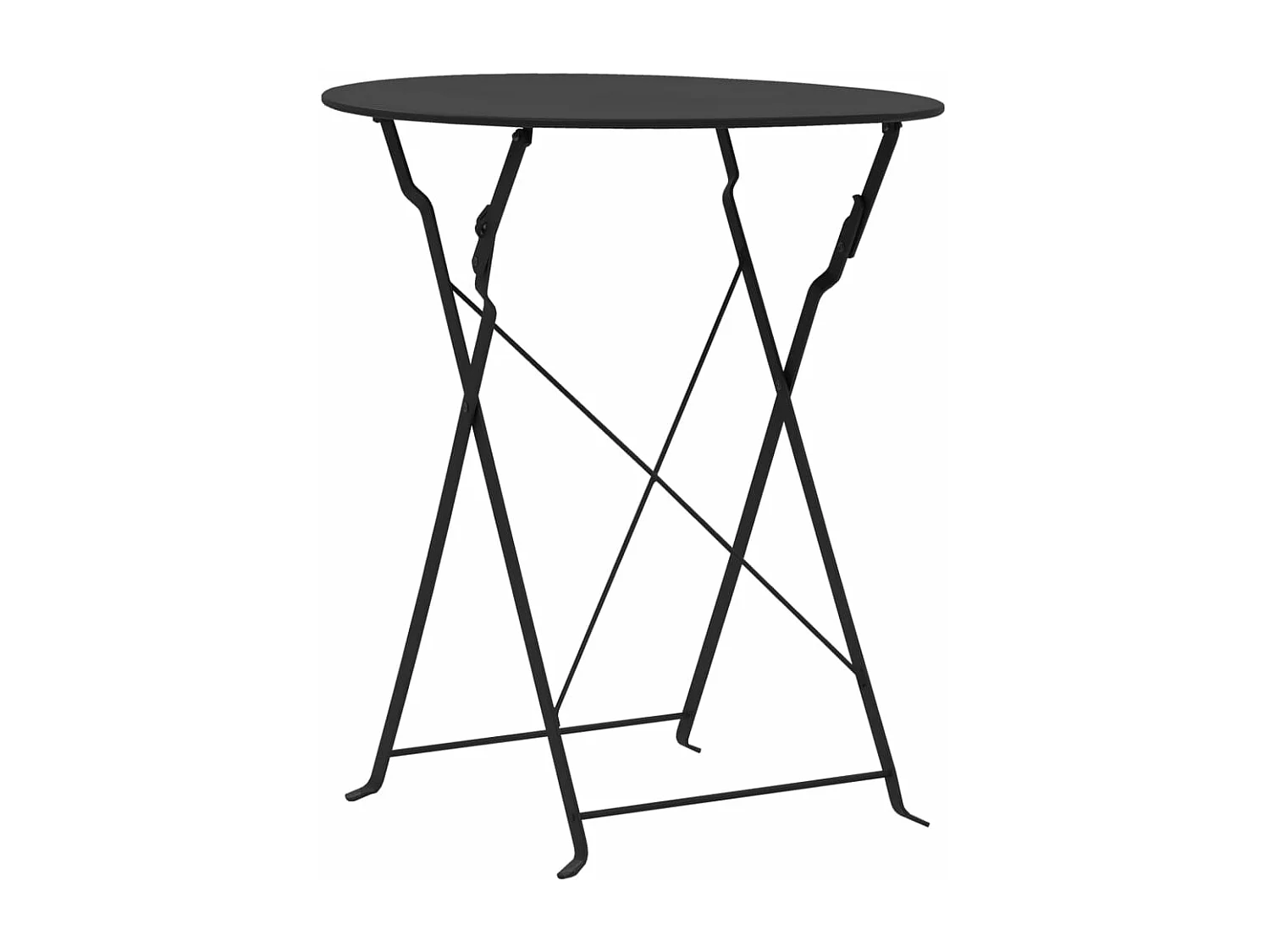 Mobilier de bistro 3 pcs Acier Noir GFDF99984