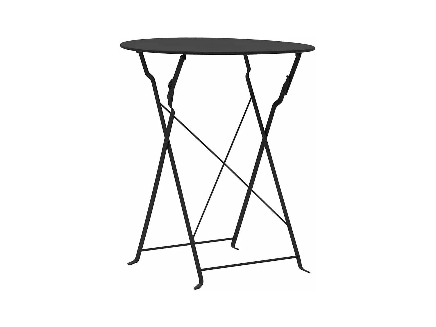 3 pzas Comedor de jardín acero negro KOW50893