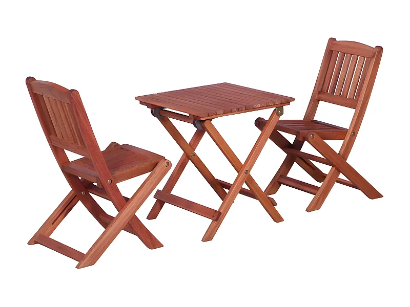 Conjunto bistrô infantil 3 pcs madeira de eucalipto maciça PT344770