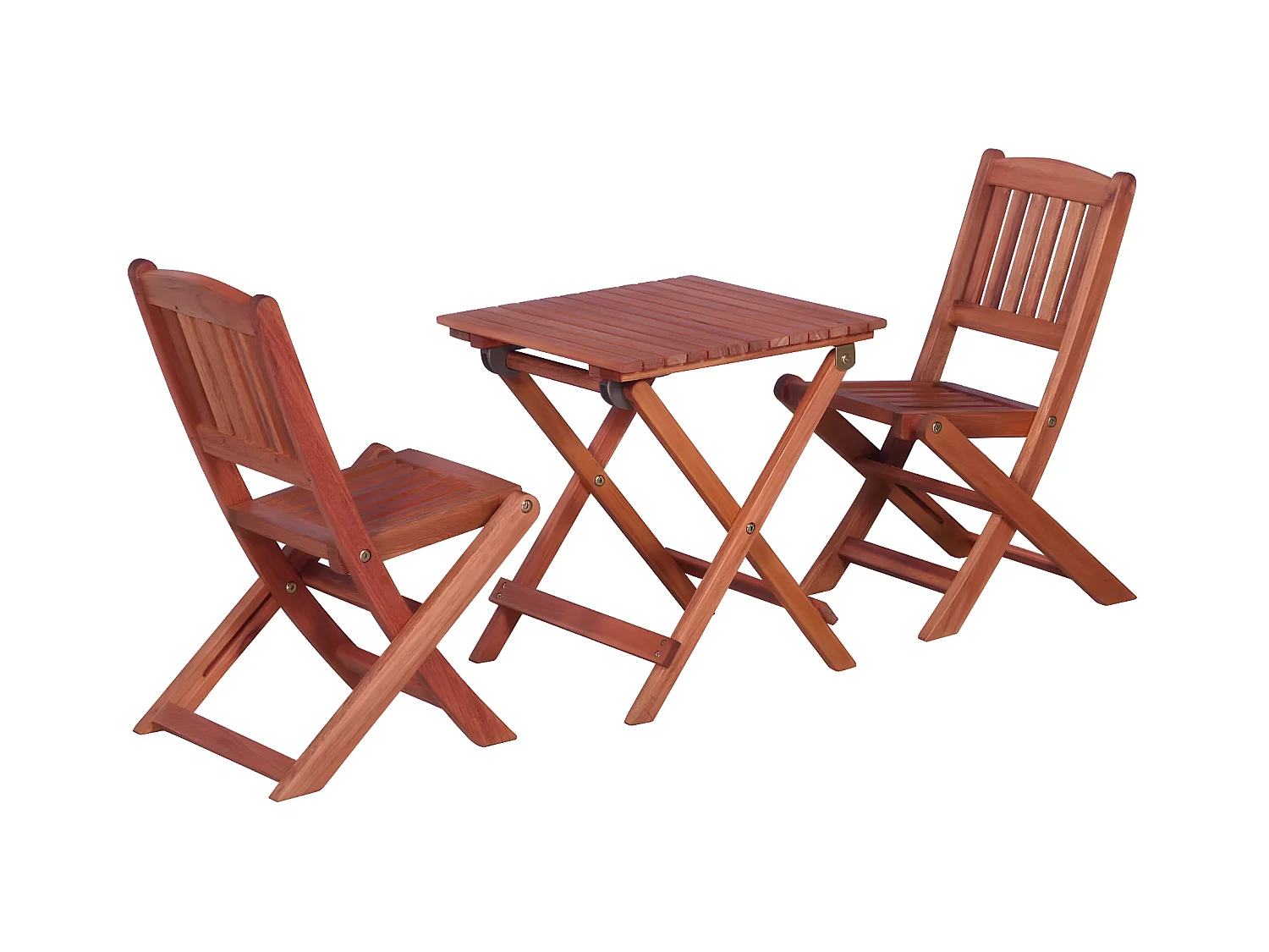 Ensemble de bistro 3 pcs pour enfants Bois d'eucalyptus solide GFDF92277