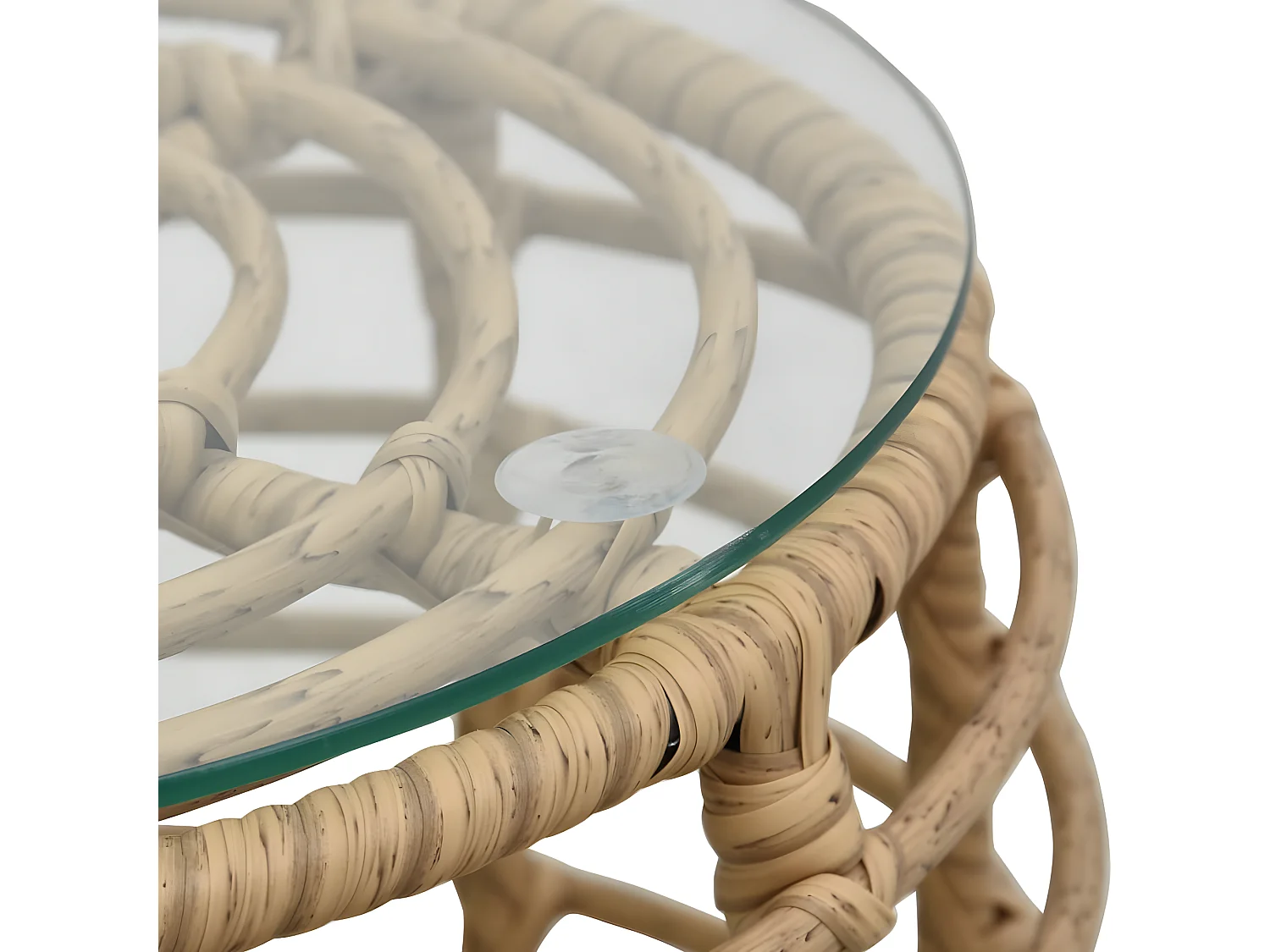 Ensemble de bistro 3 pcs Résine tressée Chêne GFDF51363