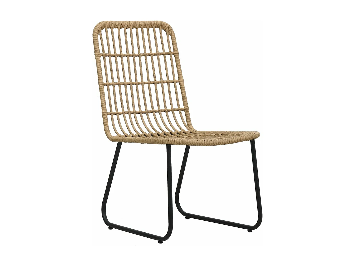 Ensemble de bistro 3 pcs Résine tressée Chêne GFDF51363