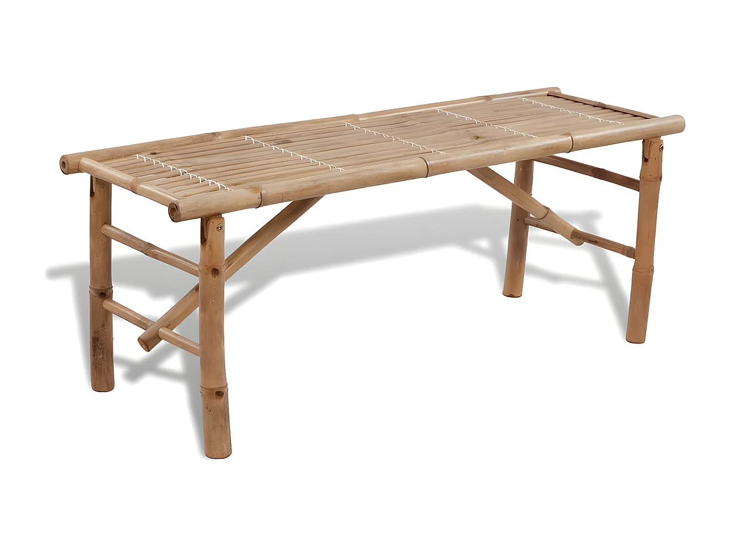 Mesa de cerveja com 2 bancos 100 cm bambu PT615820