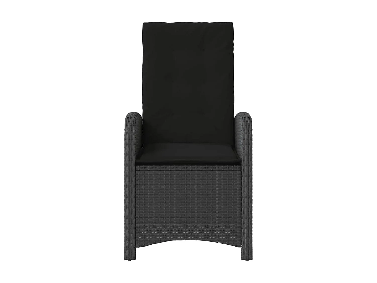 Ensemble de bistro 3 pcs avec coussins noir résine tressée GFDF90326