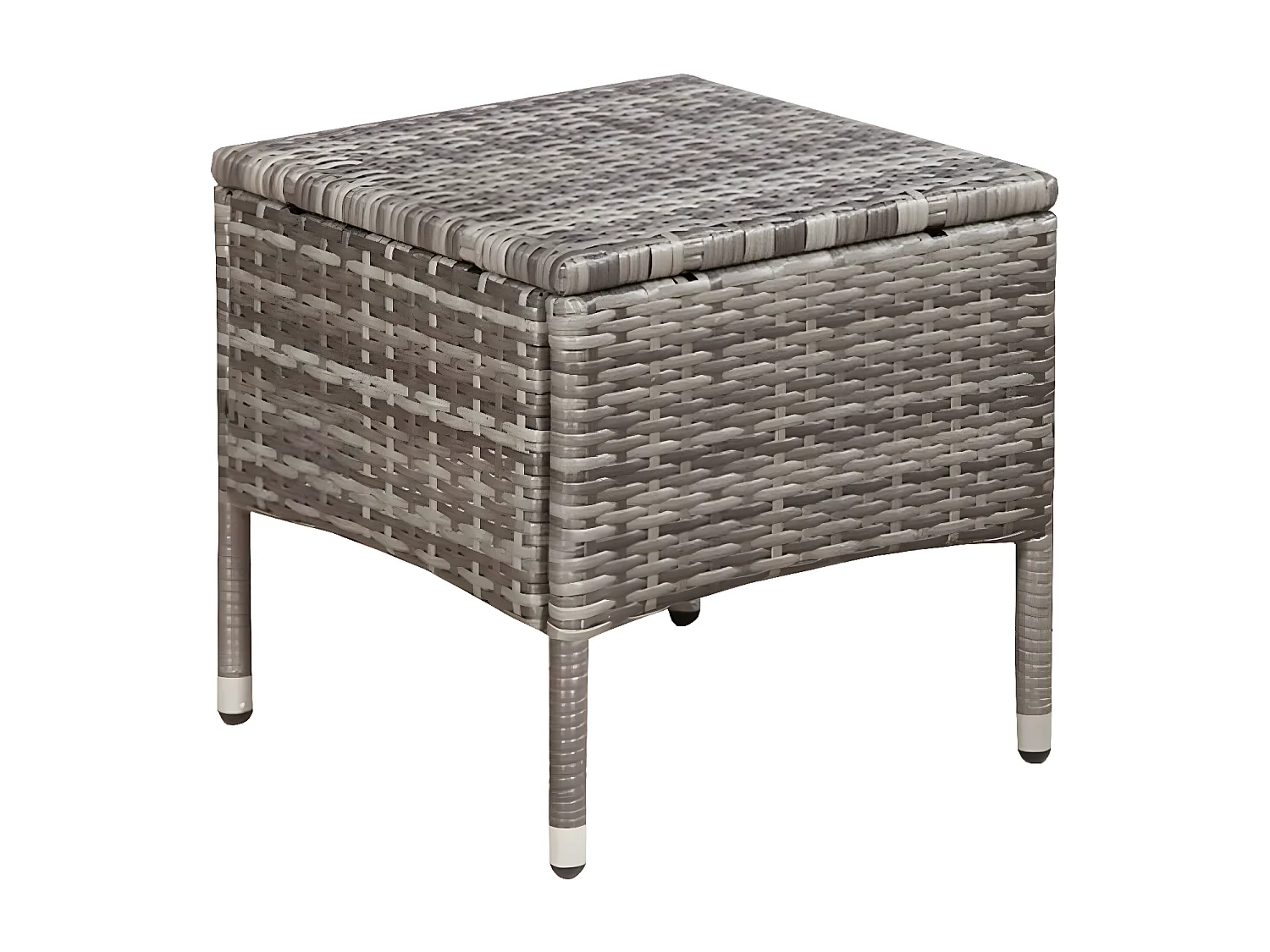 Mobilier de bistro 3 pcs Résine tressée Gris GFDF36605