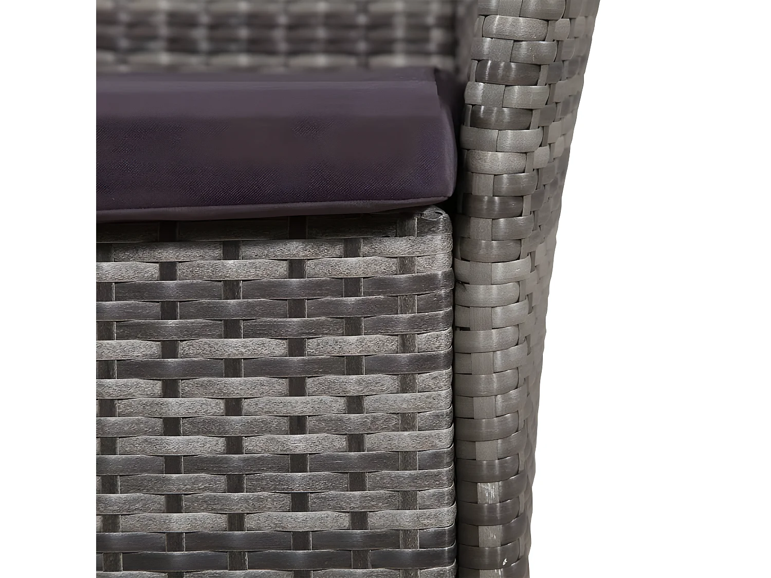 Mobilier de bistro 3 pcs Résine tressée Gris GFDF36605