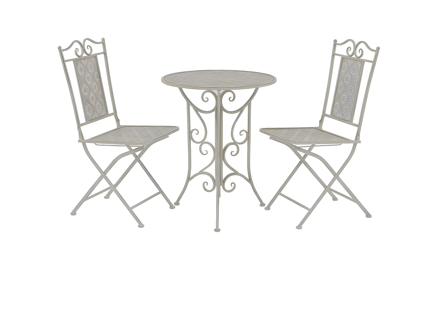Ensemble de bistro 3 pcs Acier Gris GFDF37454