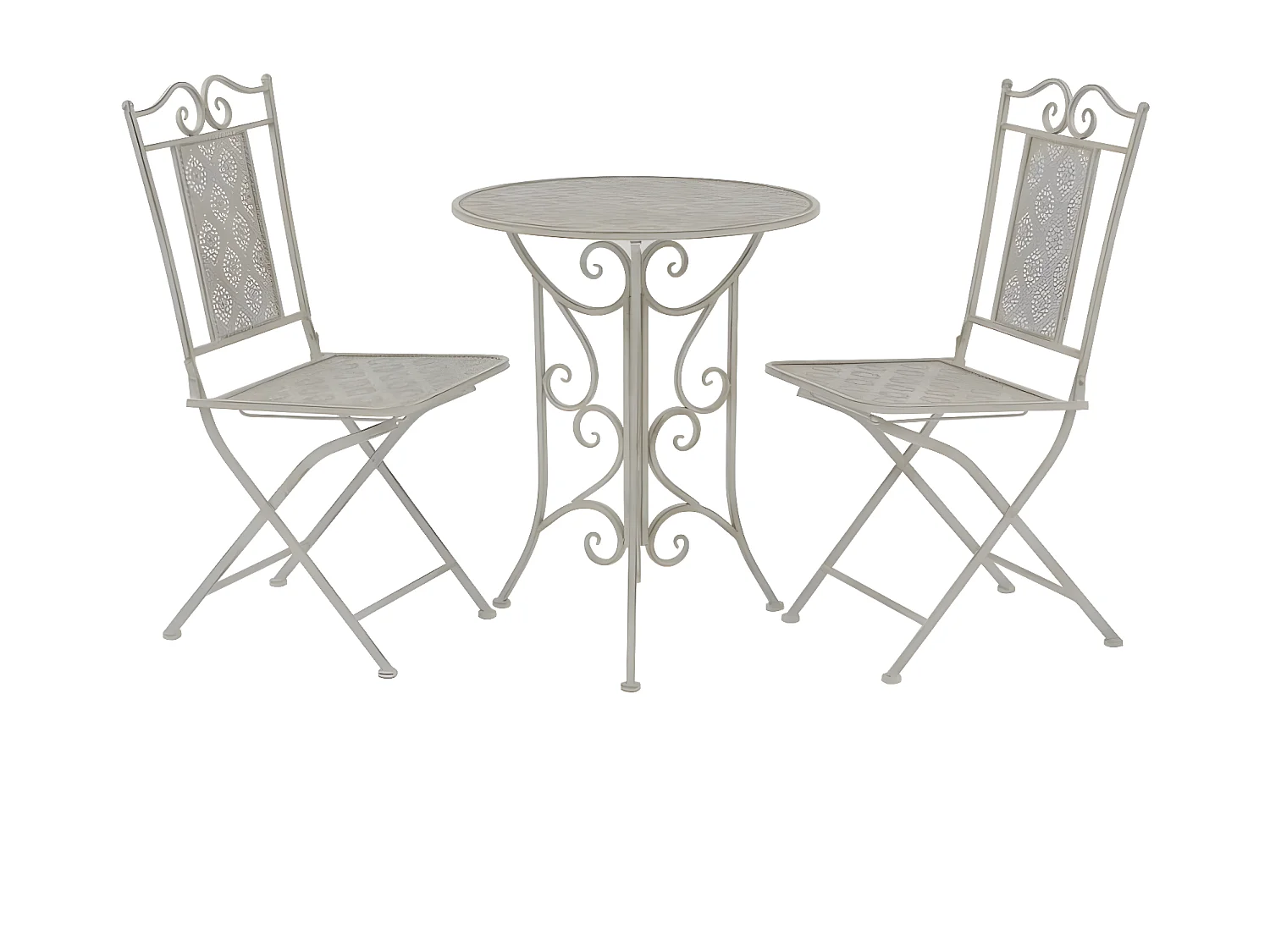 Ensemble de bistro 3 pcs Acier Gris GFDF37454
