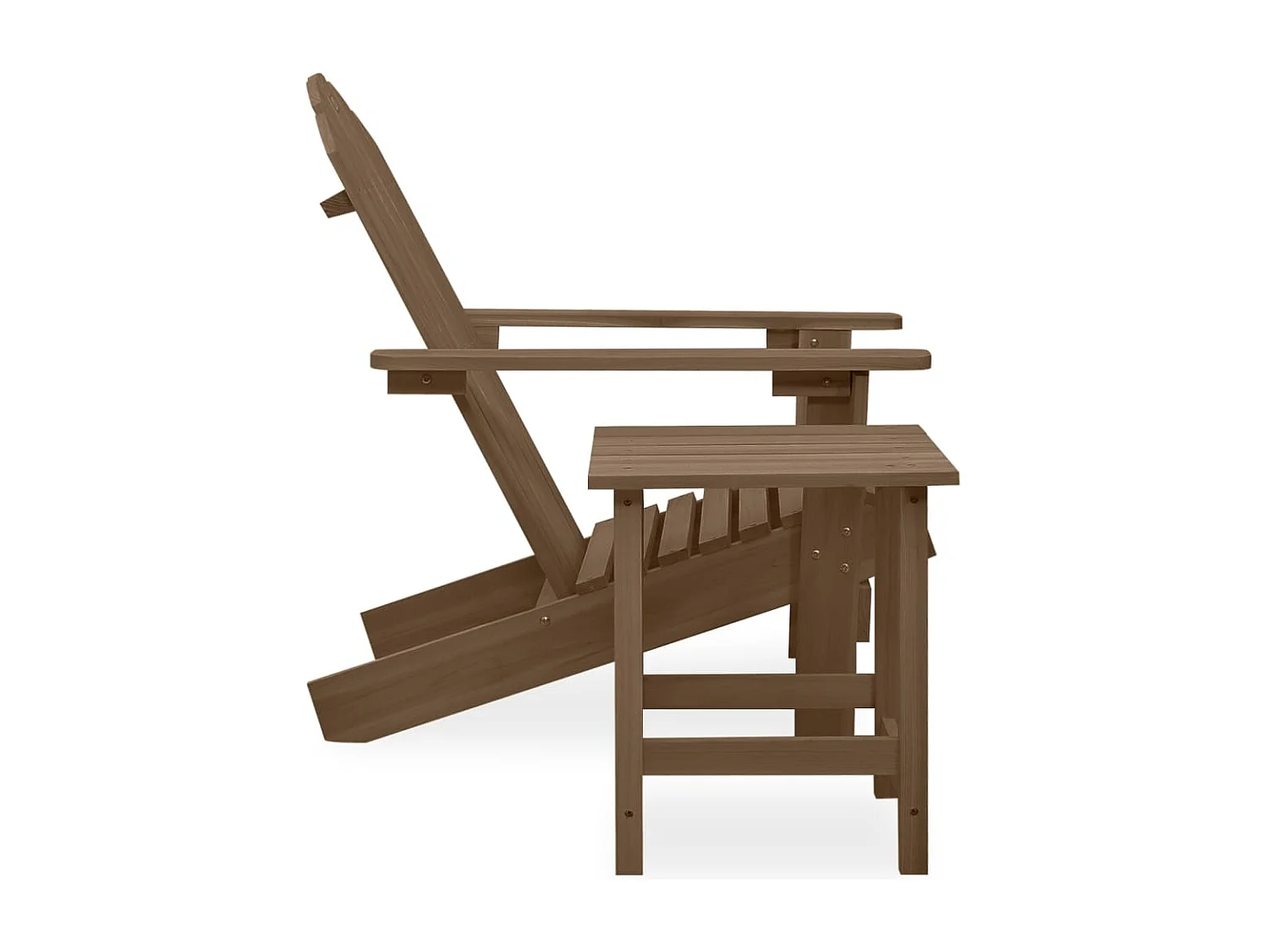 Salle à manger de jardin-Chaise de jardin Adirondack avec table Bois de sapin Marron GFDF65571
