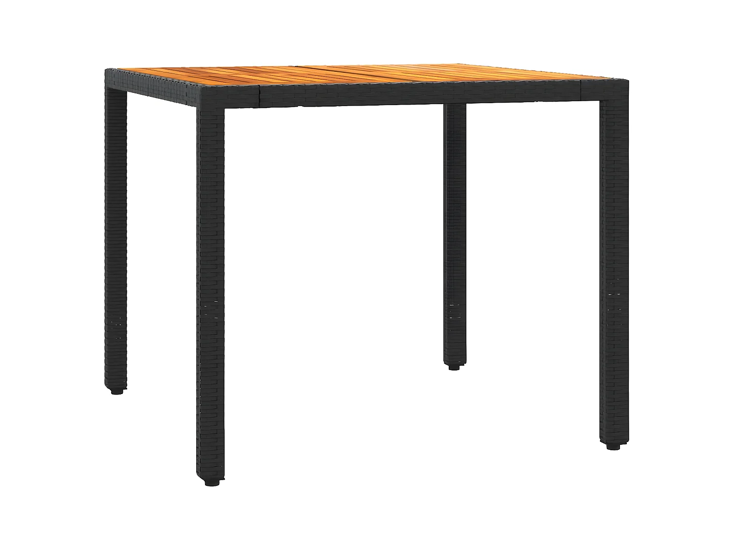 3 pzas Comedor de jardín con cojines ratán sintético negro KOW88866