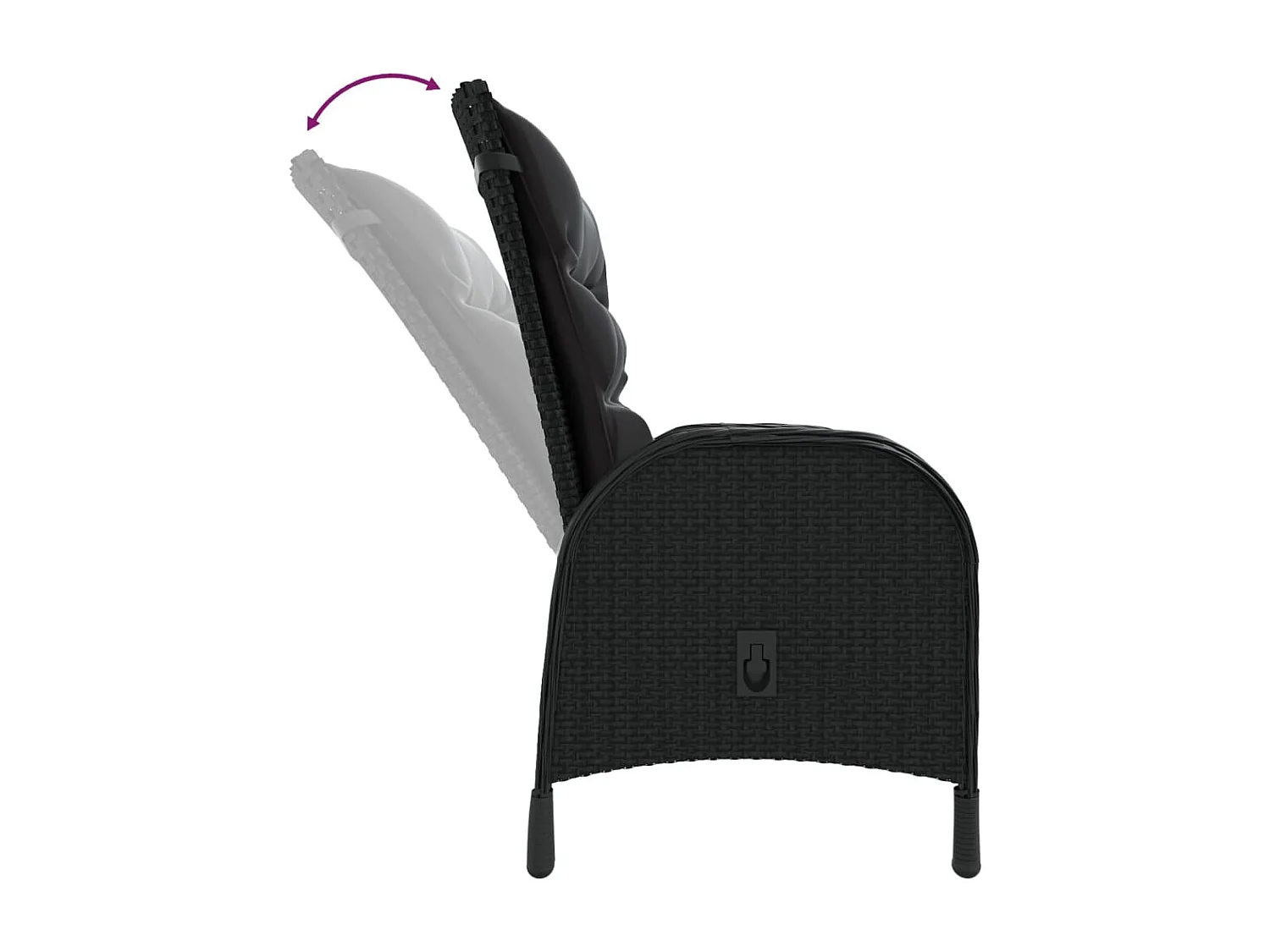 Mobilier de bistro de jardin 3 pcs Résine tressée Noir GFDF54194