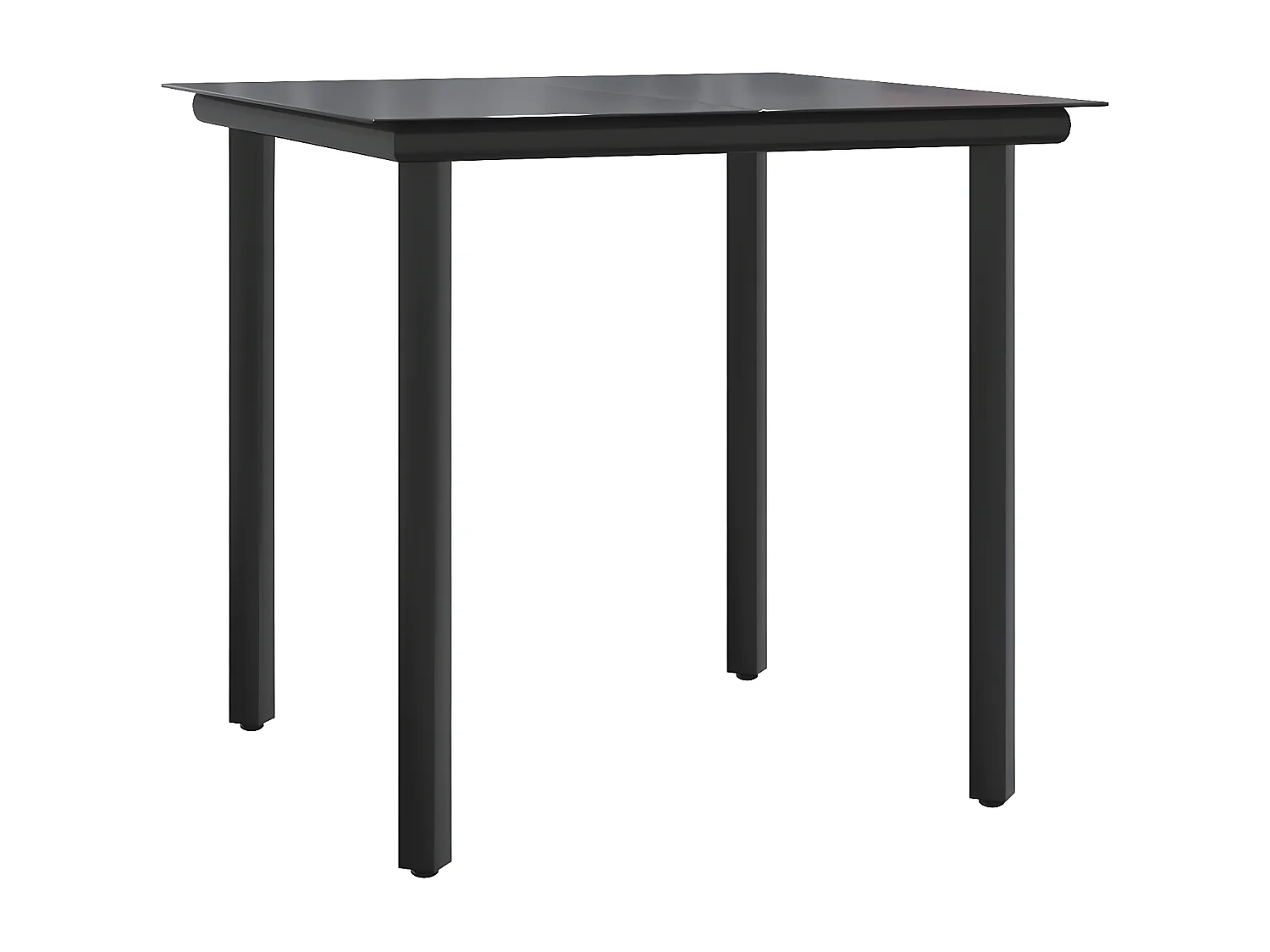 Ensemble de bistro 3 pcs avec coussins noir résine tressée GFDF58447