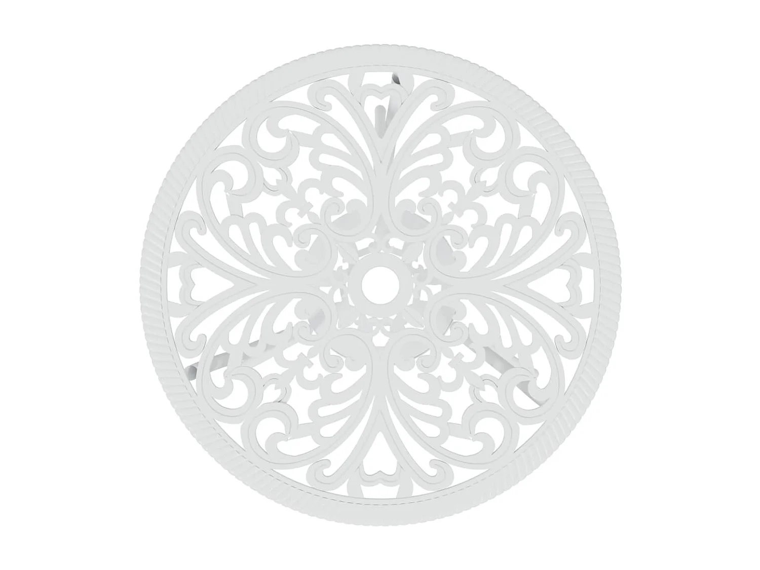 Ensemble de bistro 3 pcs Aluminium coulé Blanc GFDF15382