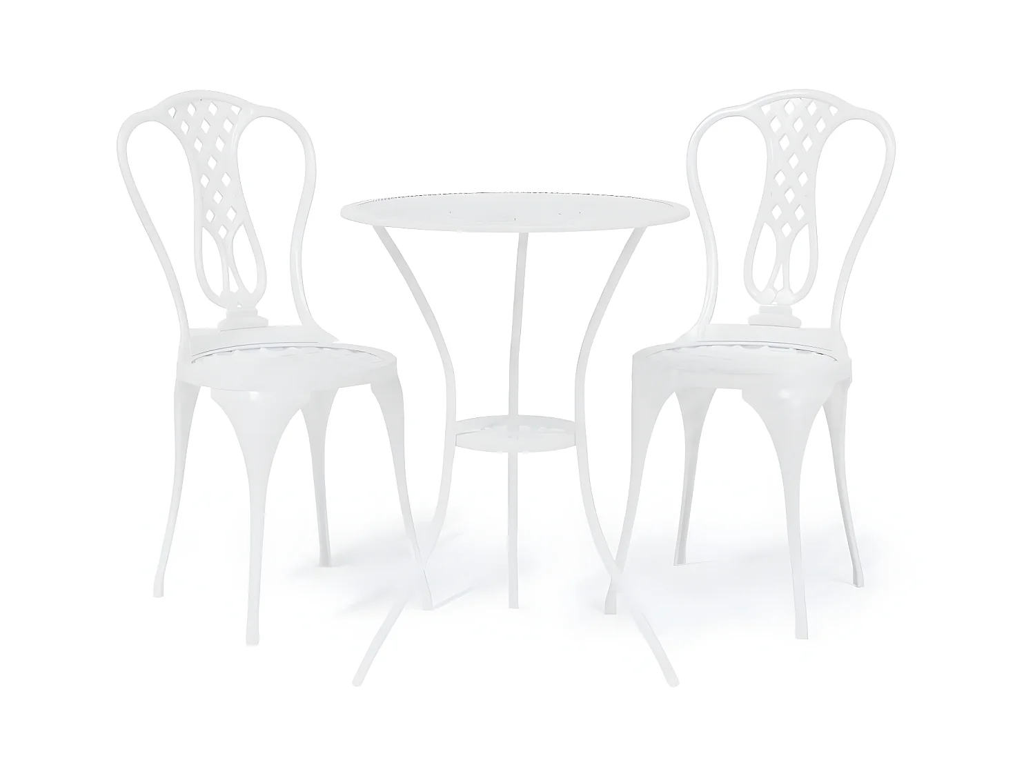 Ensemble de bistro 3 pcs Aluminium coulé Blanc GFDF15382