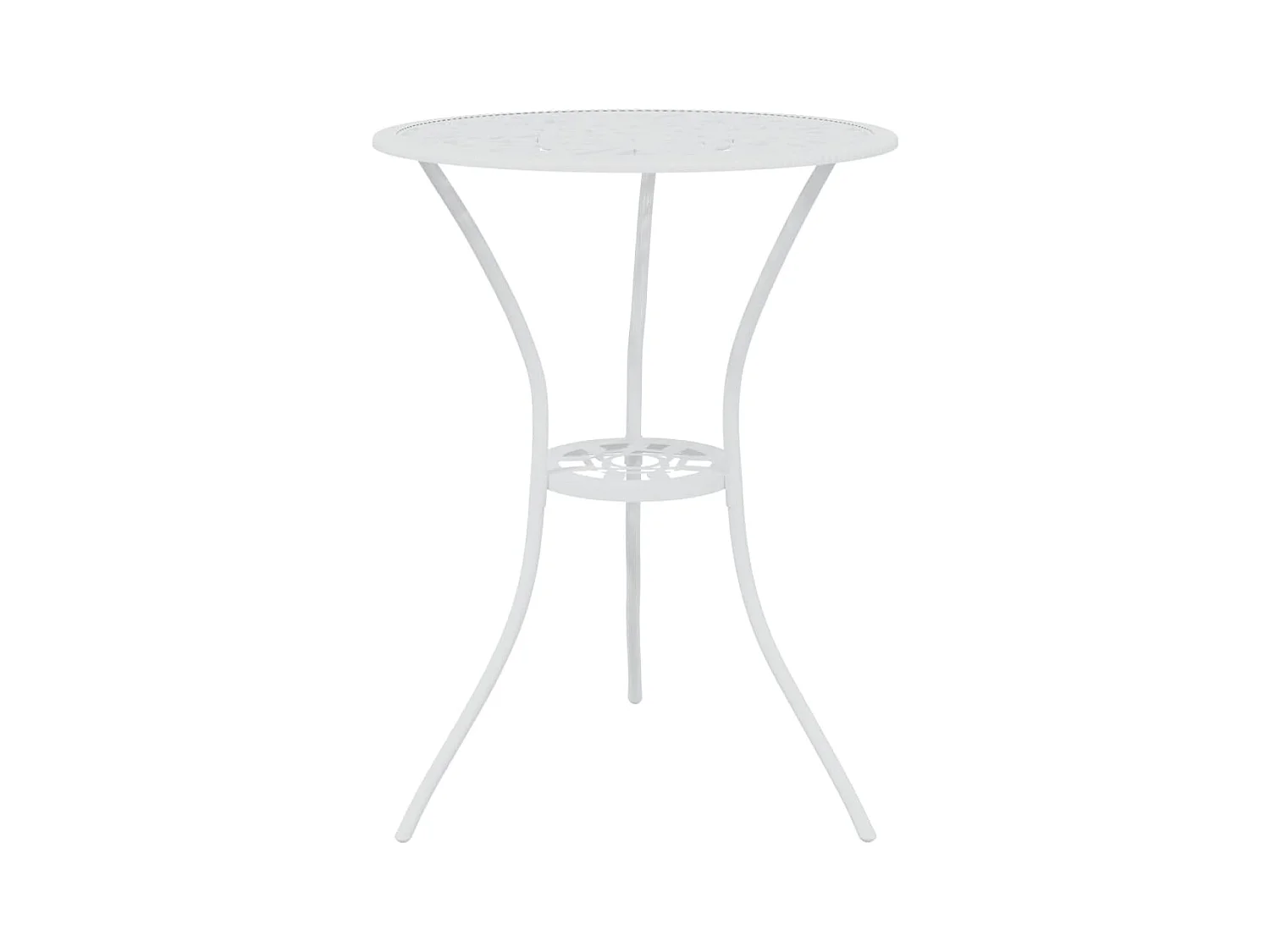 Ensemble de bistro 3 pcs Aluminium coulé Blanc GFDF15382