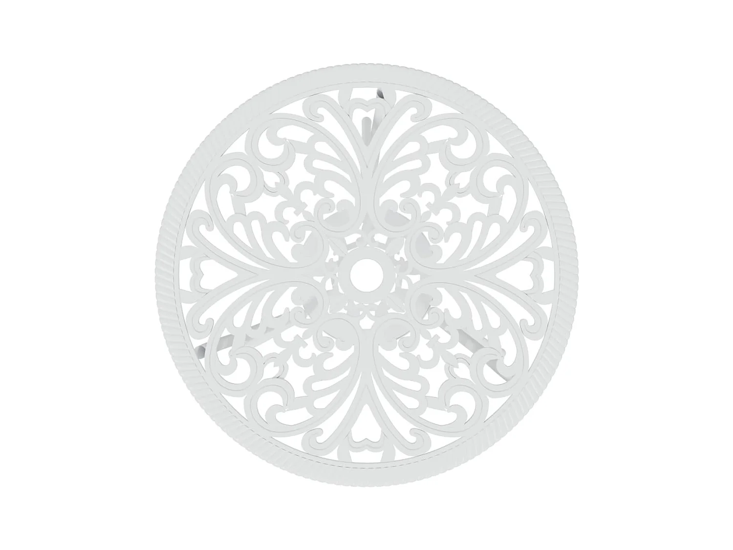 Ensemble de bistro 3 pcs Aluminium coulé Blanc GFDF15382