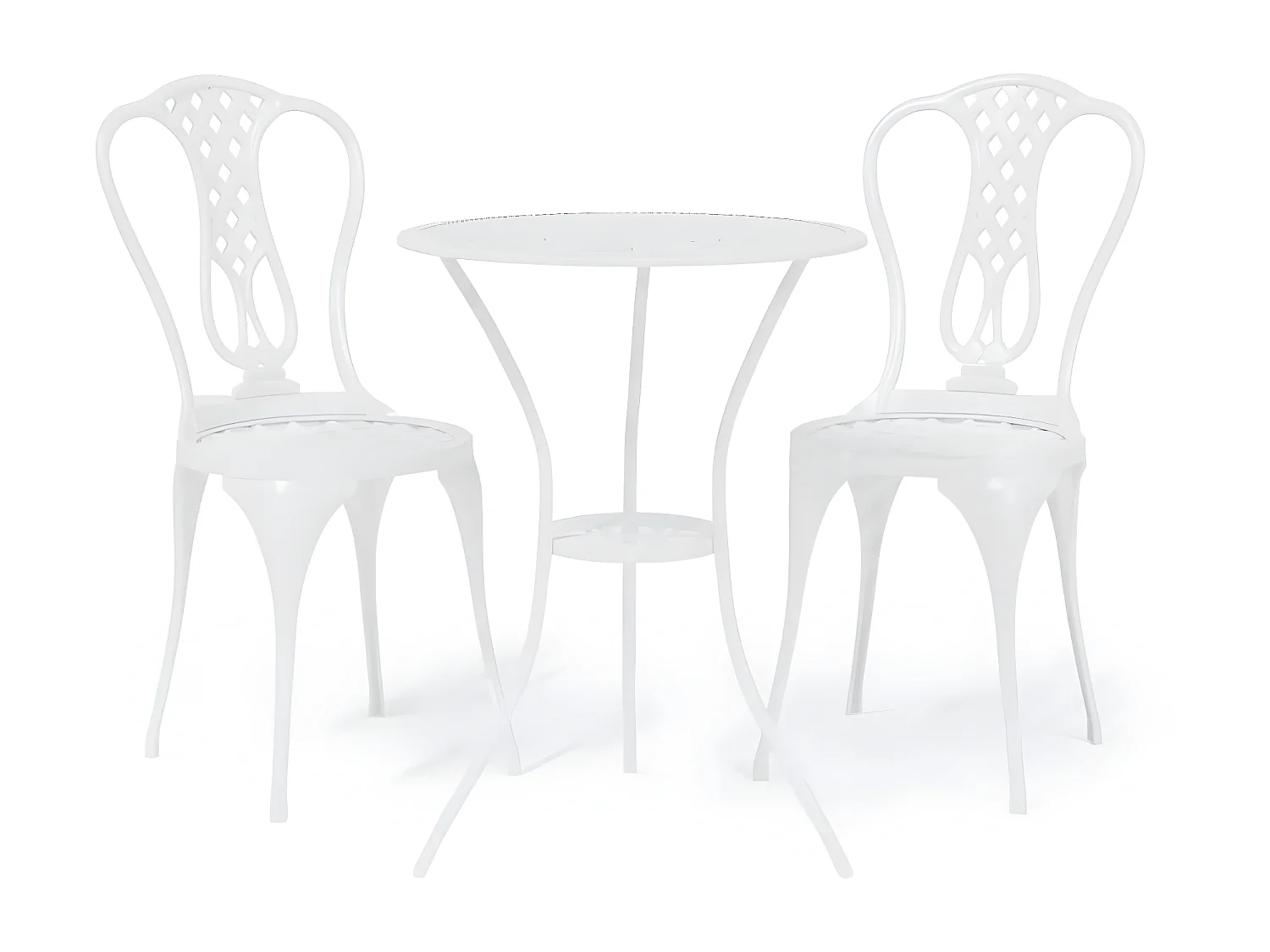 Ensemble de bistro 3 pcs Aluminium coulé Blanc GFDF15382