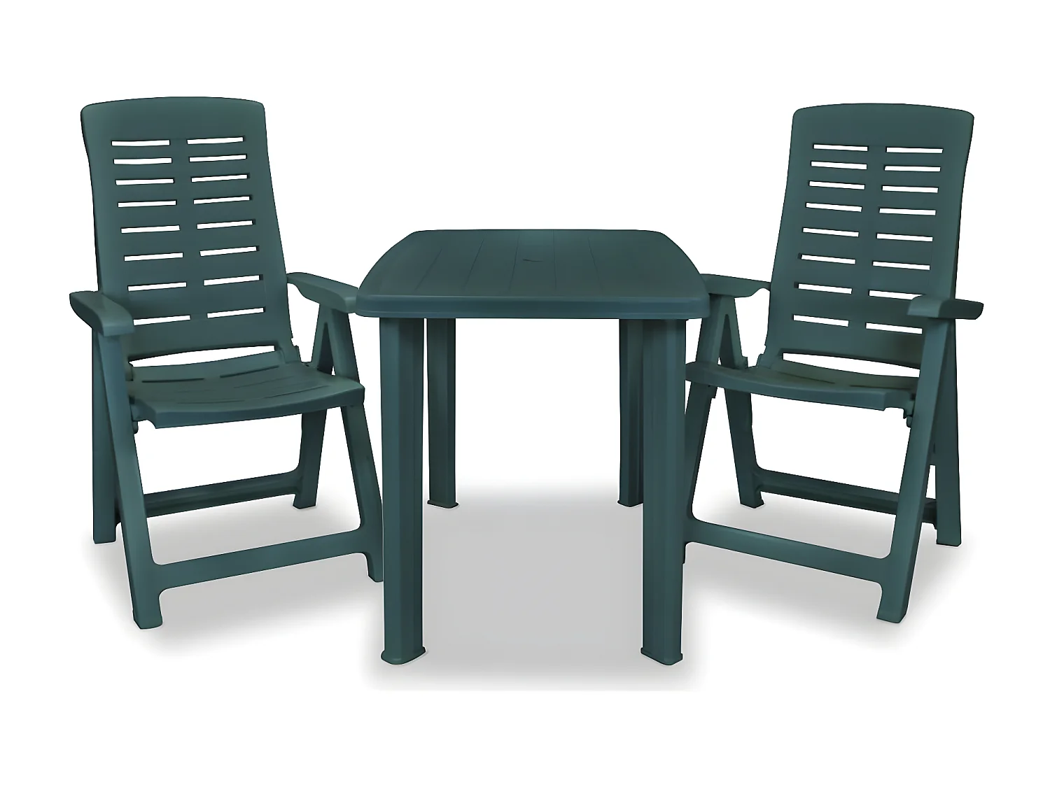 Mobilier de bistro 3 pcs Plastique Vert GFDF76424
