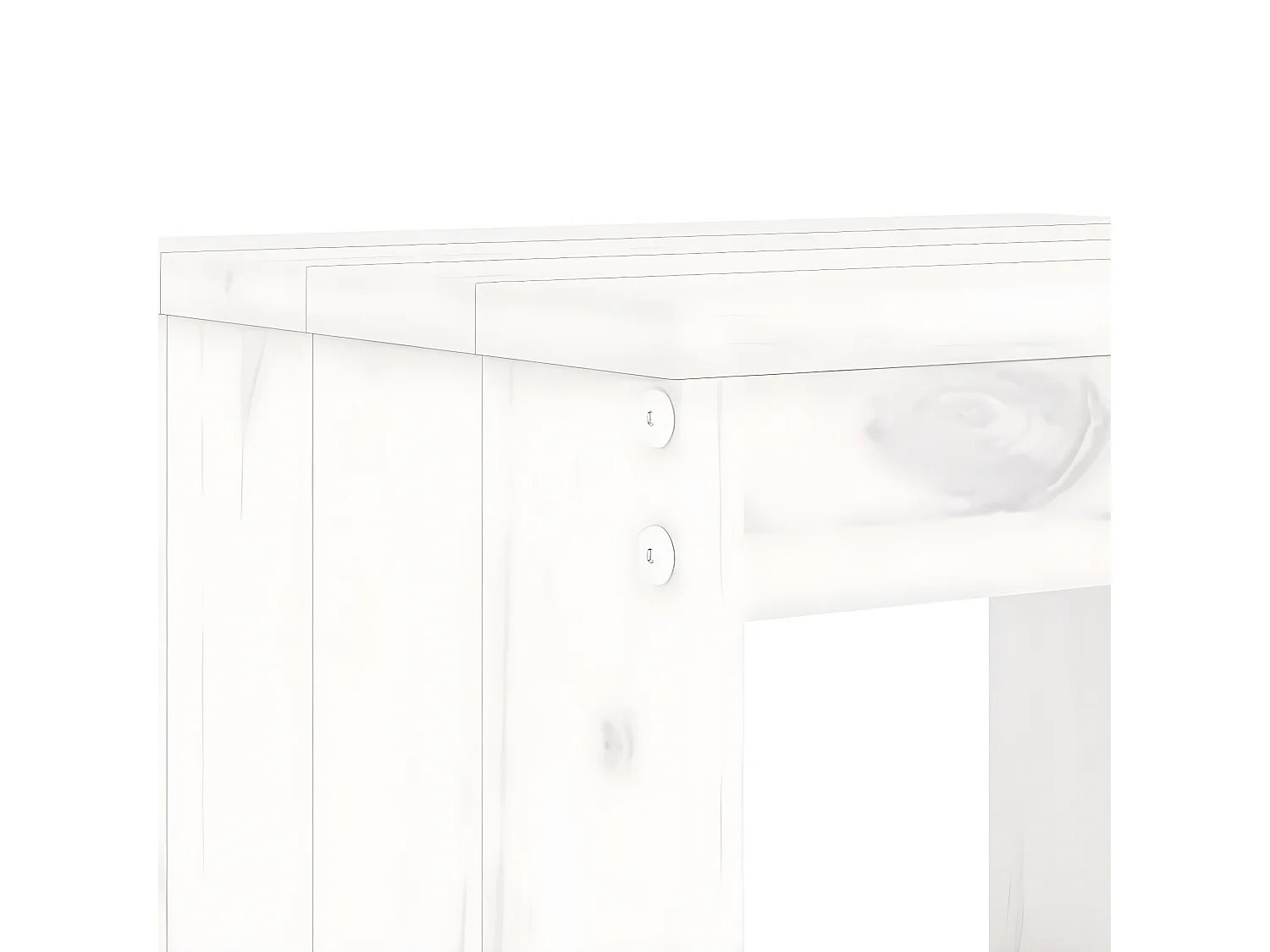 Ensemble de bistrot de jardin 3 pcs blanc bois de pin massif GFDF19112