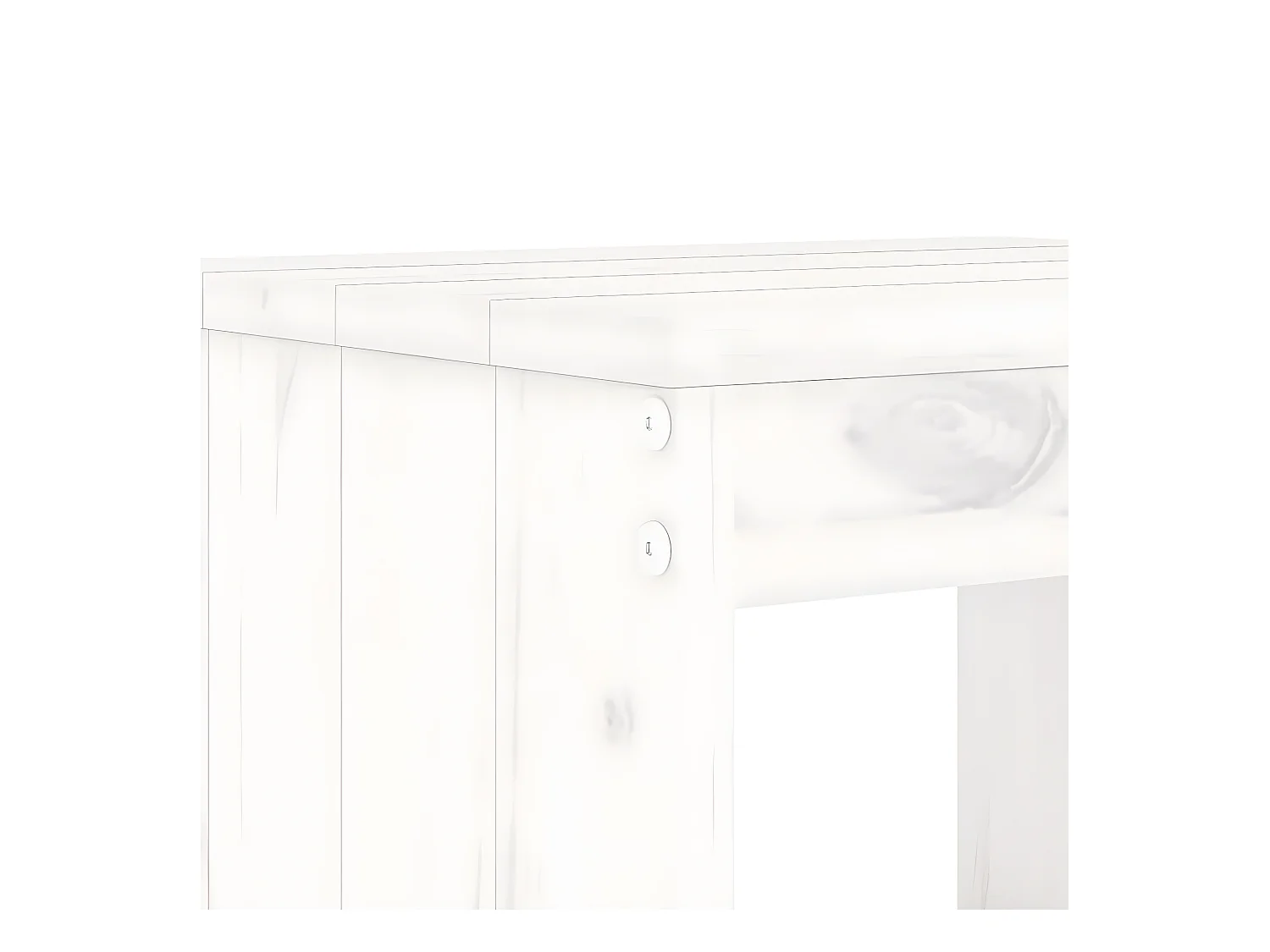 Mesa y sillas de jardín 3 piezas madera maciza de pino blanco ES702142