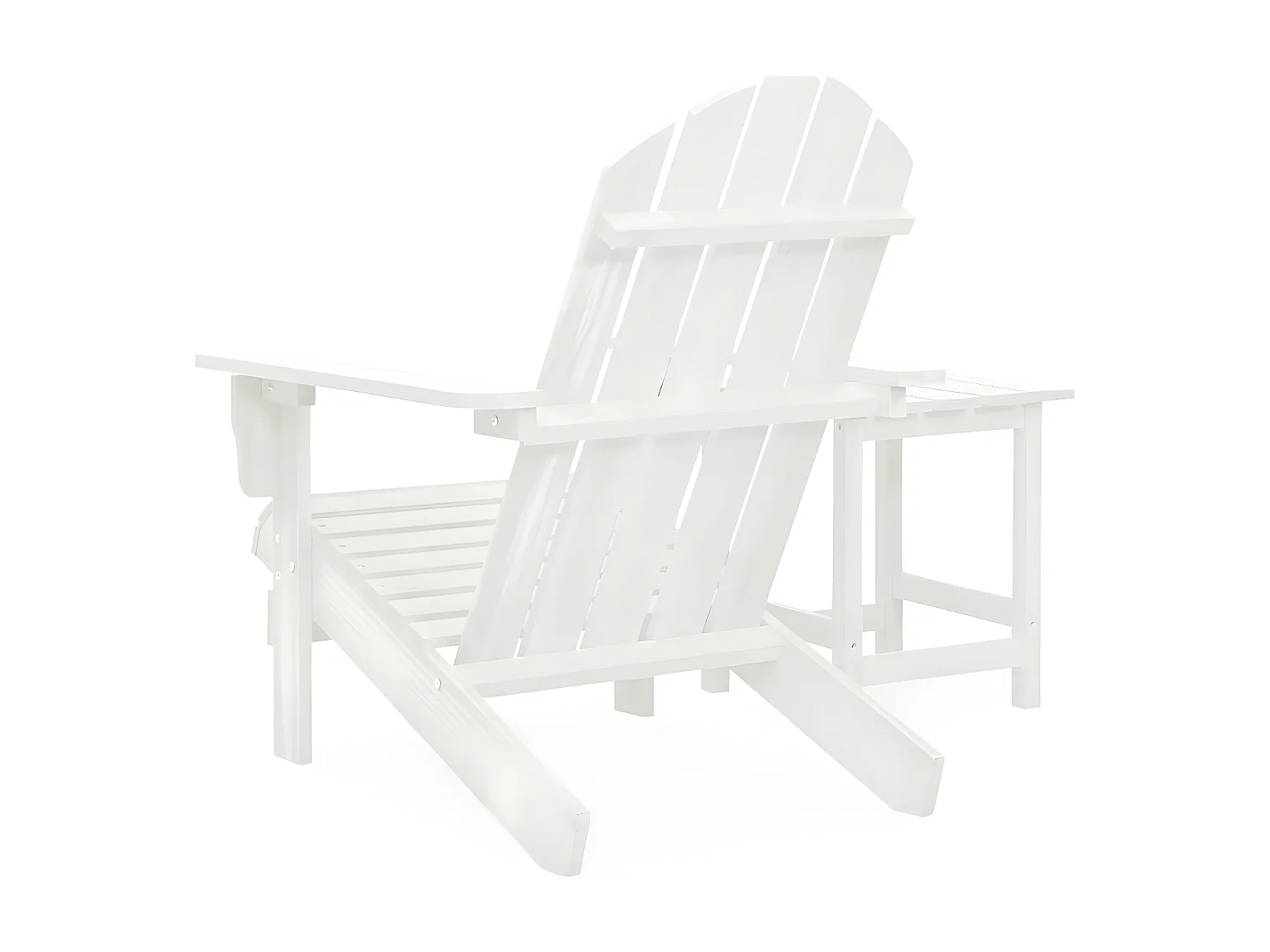 Salle à manger de jardin-Chaise de jardin Adirondack avec table Bois de sapin Blanc GFDF25547