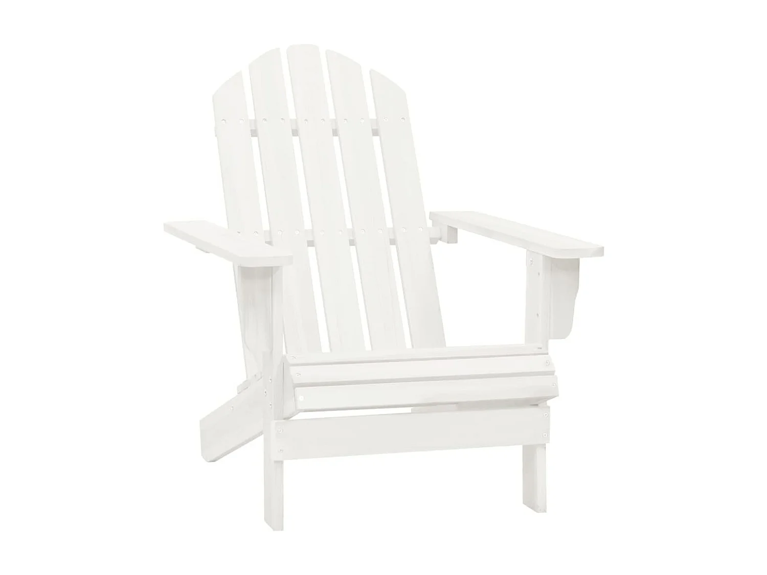 Salle à manger de jardin-Chaise de jardin Adirondack avec table Bois de sapin Blanc GFDF25547