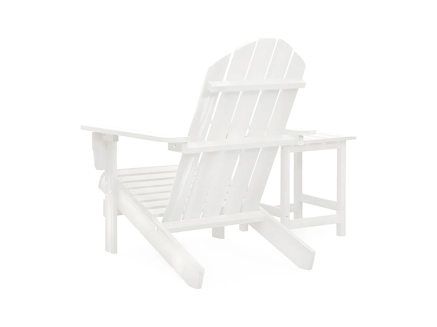 Silla con otomana y mesa jardín Adirondack macizo abeto blanco KOW84441