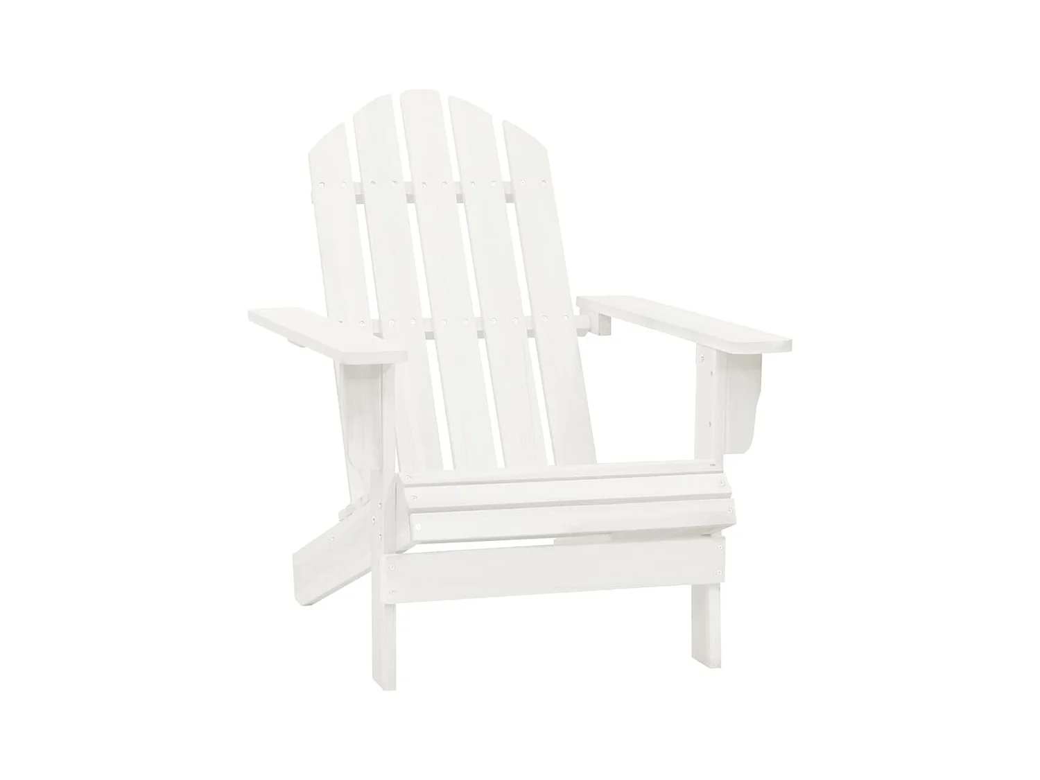 Silla con otomana y mesa jardín Adirondack macizo abeto blanco KOW84441