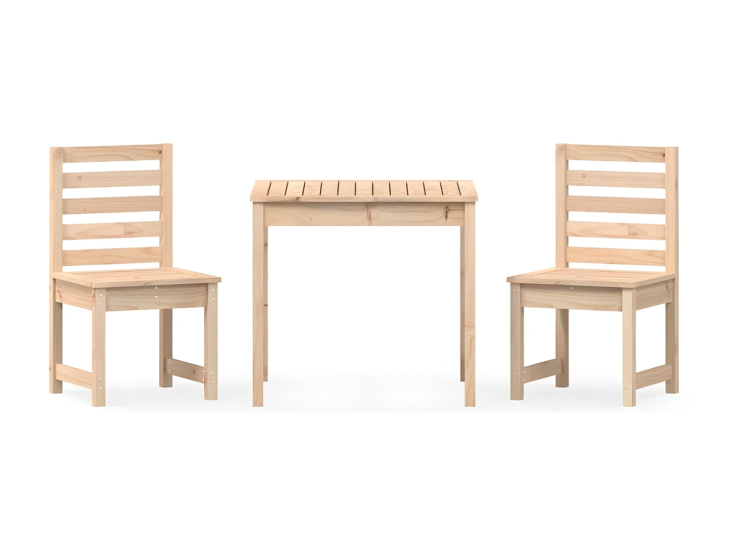 Ensemble de bistrot de jardin 3 pcs bois de pin massif GFDF49387