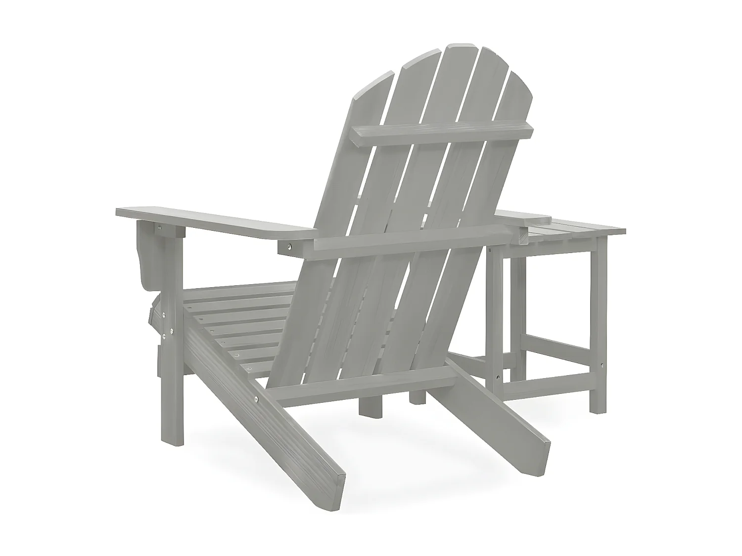 Salle à manger de jardin-Chaise de jardin Adirondack avec table Bois de sapin Gris GFDF92829