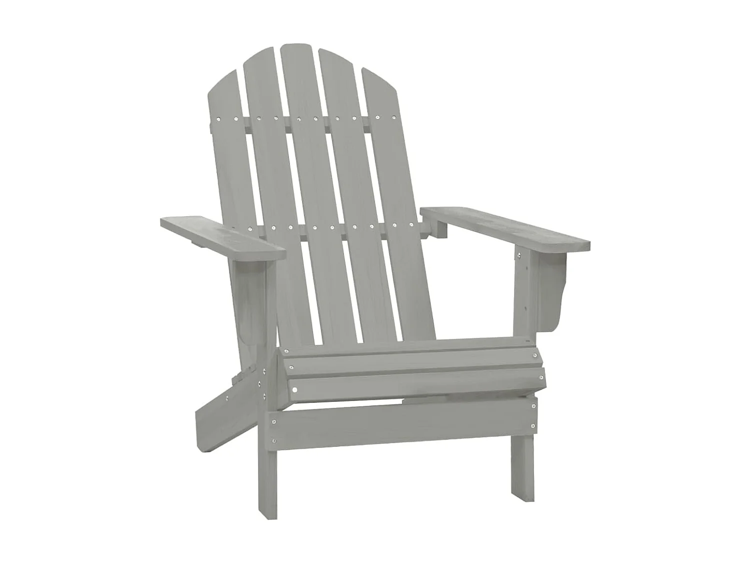 Salle à manger de jardin-Chaise de jardin Adirondack avec table Bois de sapin Gris GFDF92829