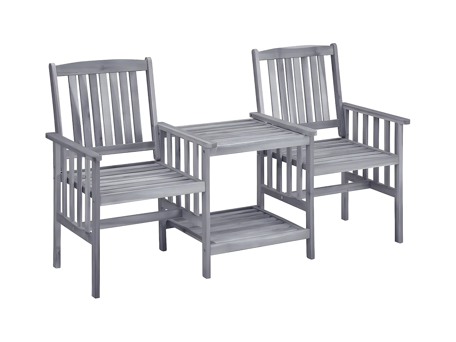 Salle à manger de jardin-Chaises de jardin avec table à thé 159x61x92 cm Bois d'acacia GFDF22931