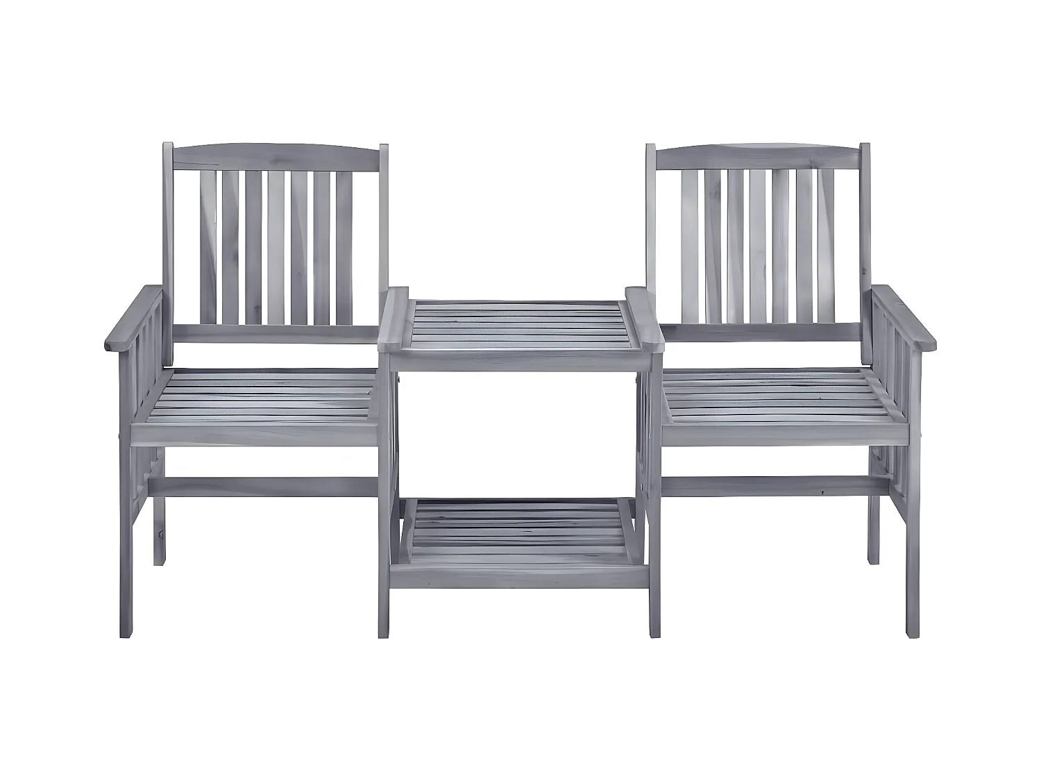 Sillas de jardín con mesita y cojines madera maciza acacia KOW30922