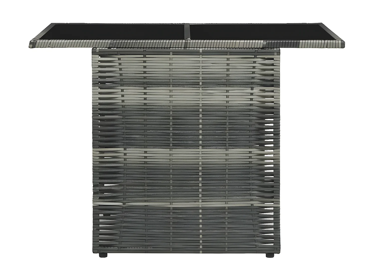 Mobilier de bistro 3 pcs avec coussins Résine tressée Gris GFDF89012