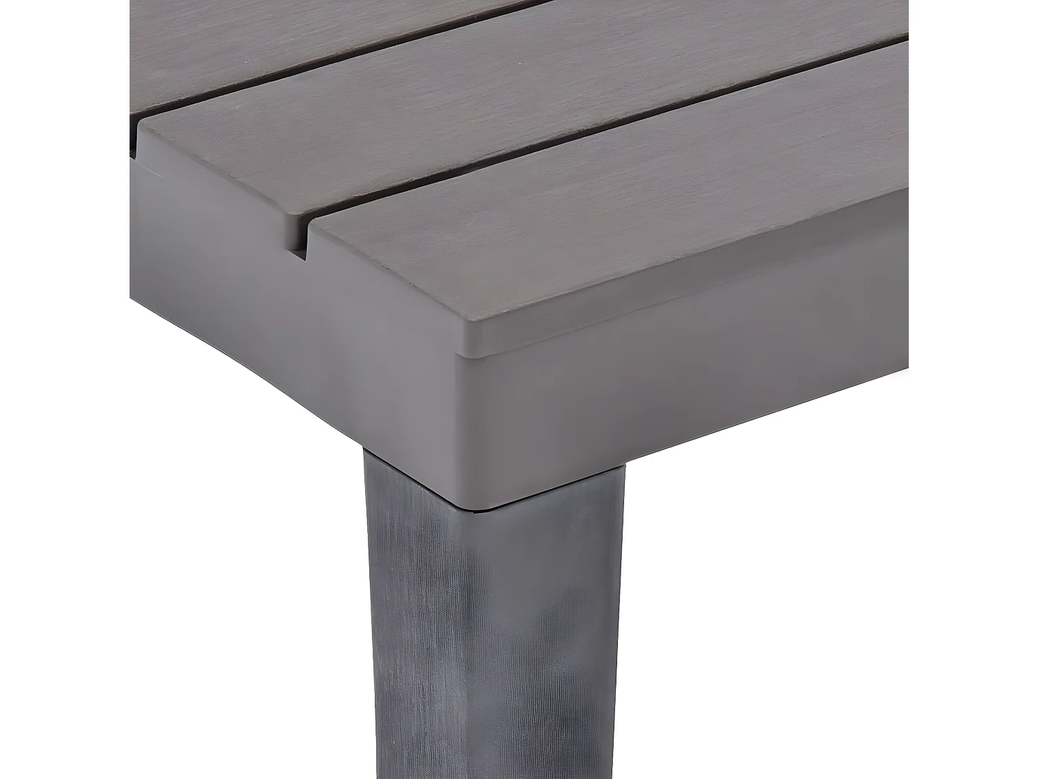 Mesa de jardim com 2 bancos plástico castanho PT461290